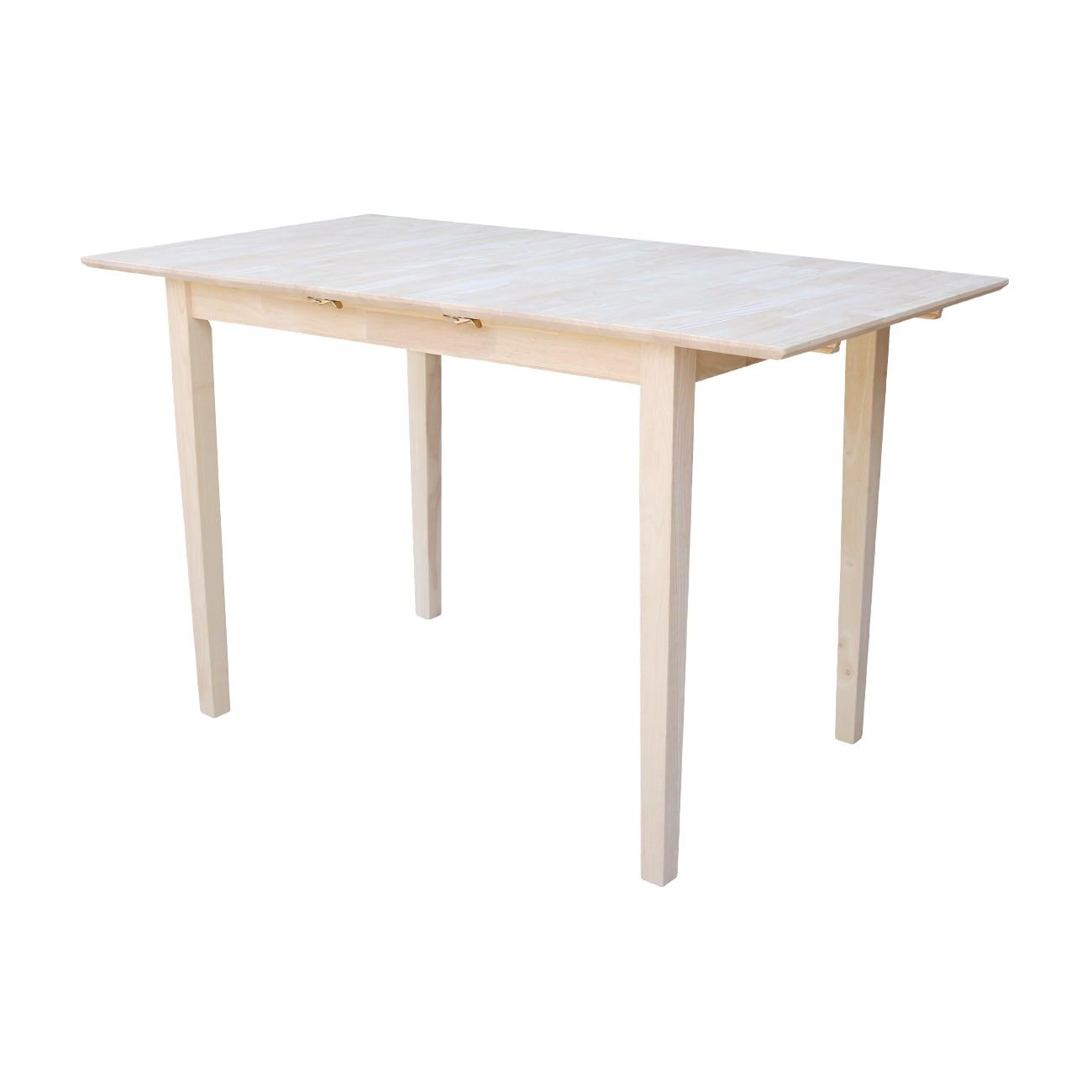 Counter Height Extendable Dining Table with Butterfly Leaf, Solid Wood - International Concepts