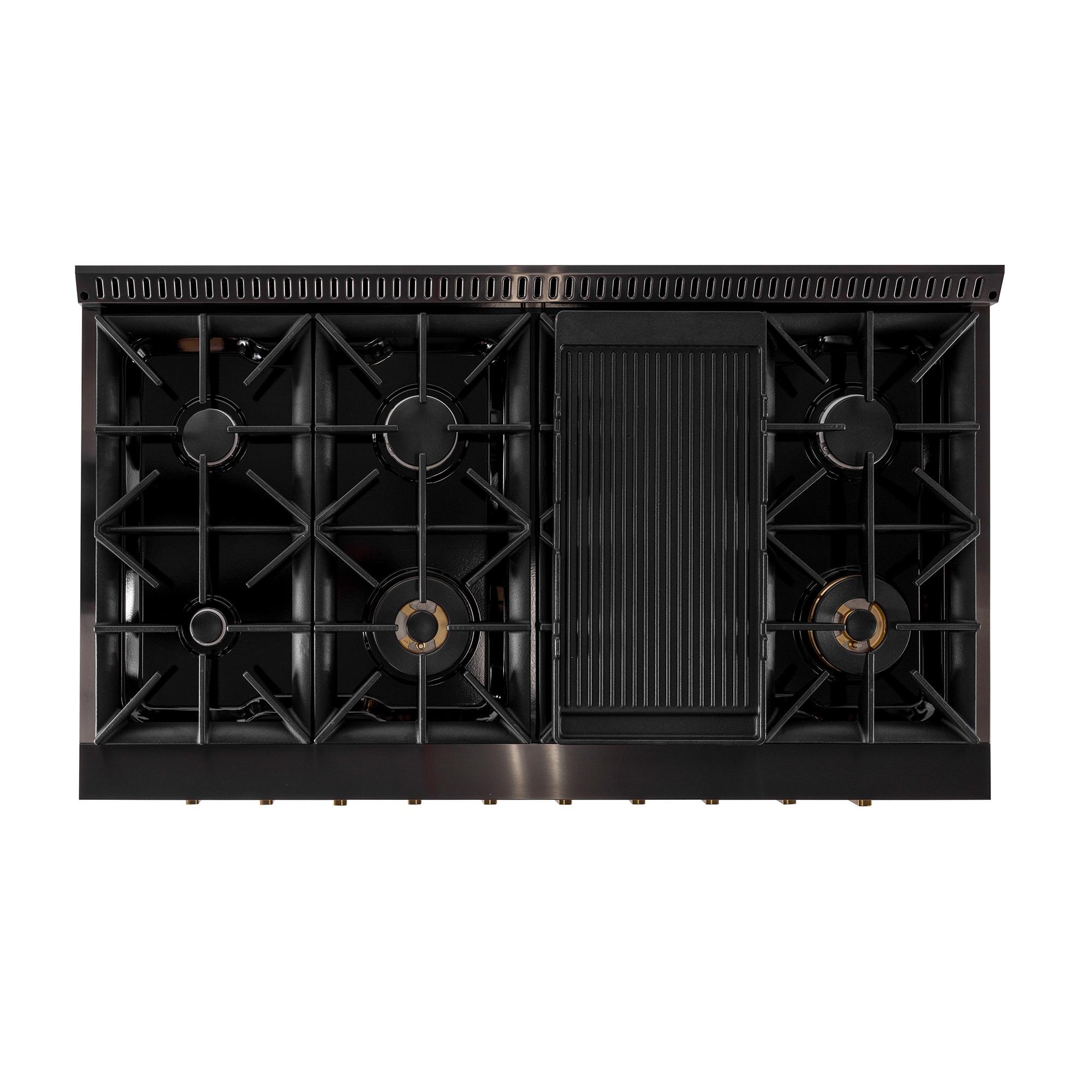 Gemstone Professional 48-in Natural Gas Range in Titanium Stainless Steel