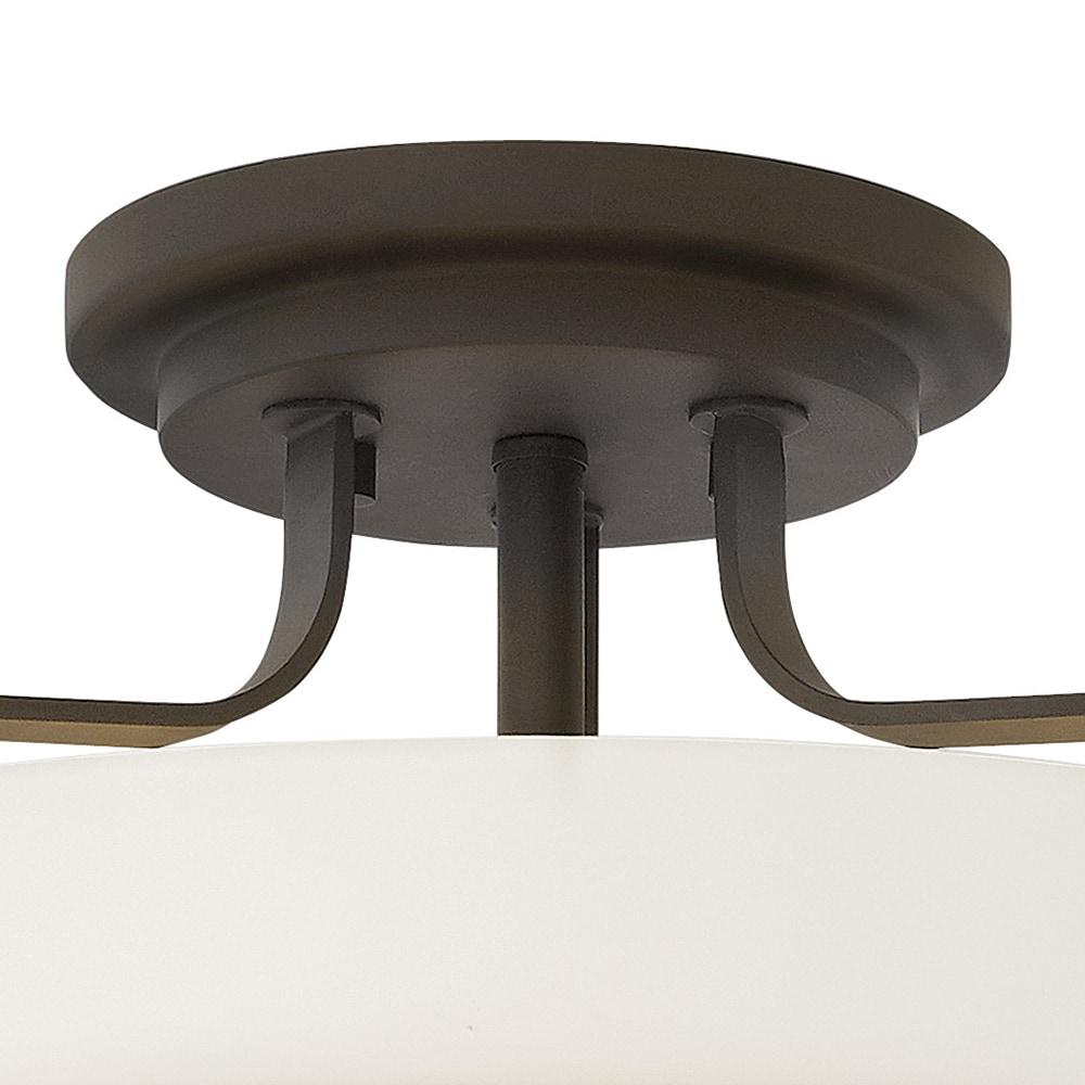 Harper Three Light 18" Retro Bowl Semi-Flush Mount Ceiling Light
