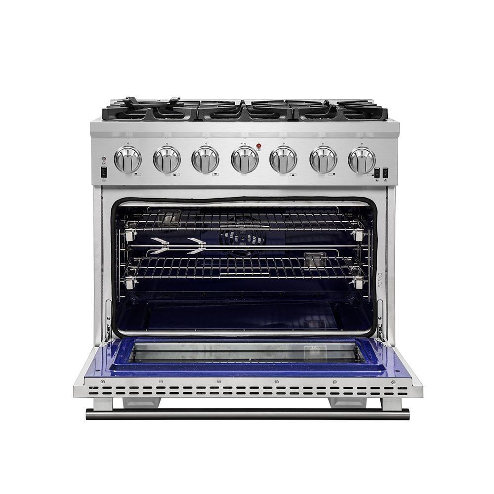 Capriasca - Titanium Professional 36" Freestanding Dual Fuel Range