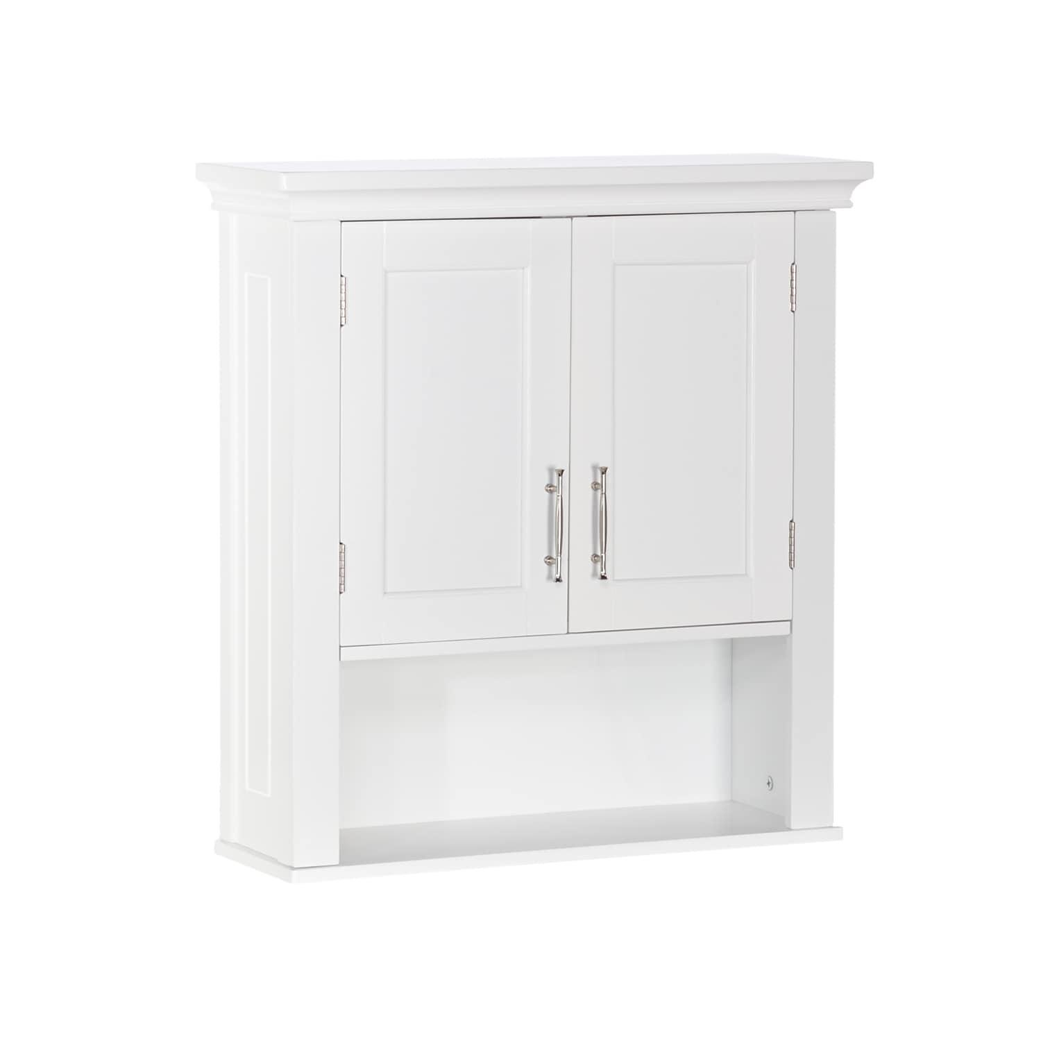 RiverRidge Home RiverRidge Somerset Two-Door Bathroom and Laundry Wall Mount Storage Medicine Cabinet with Open and Adjustable Shelf