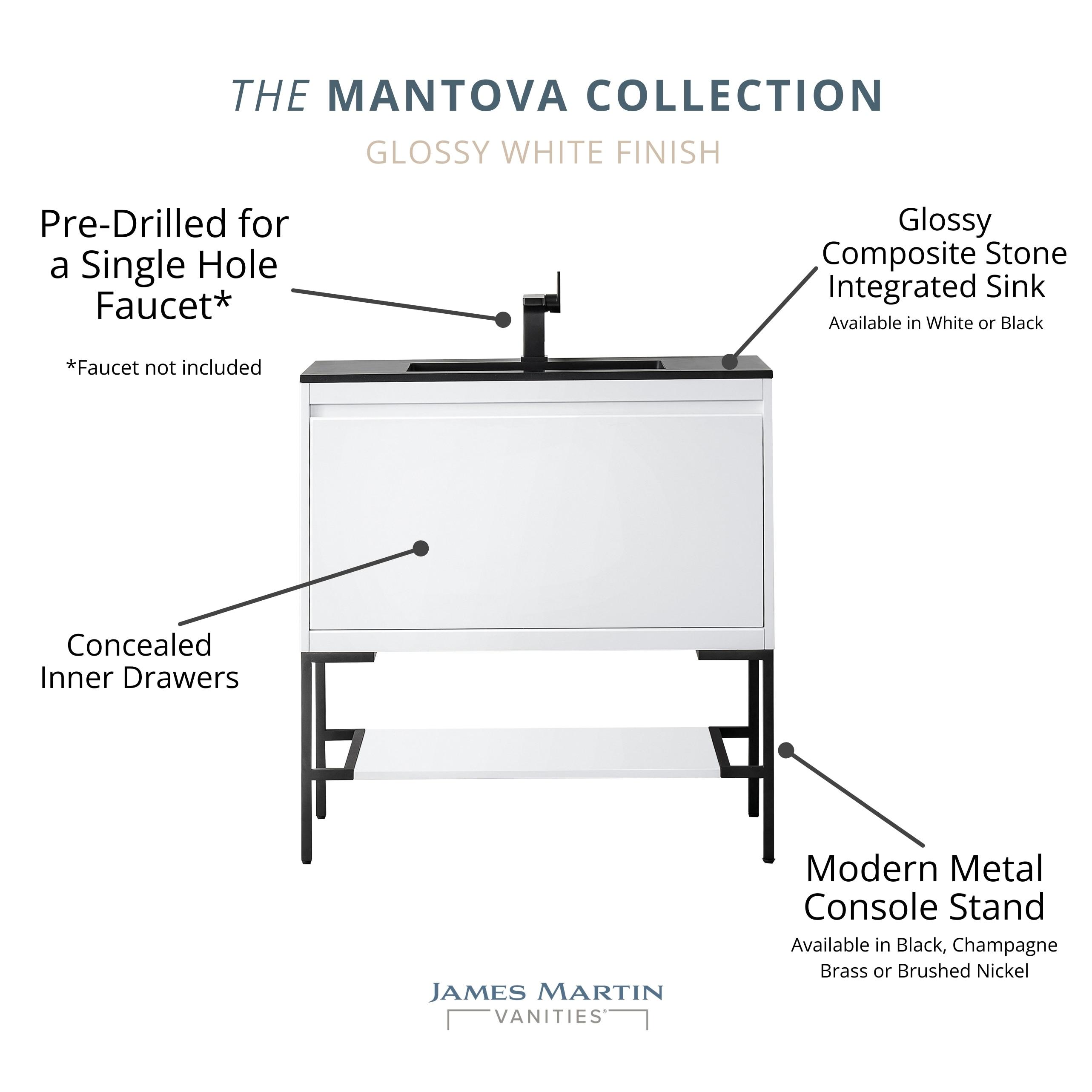 Mantova 35.4" Single Bathroom Vanity Base Only