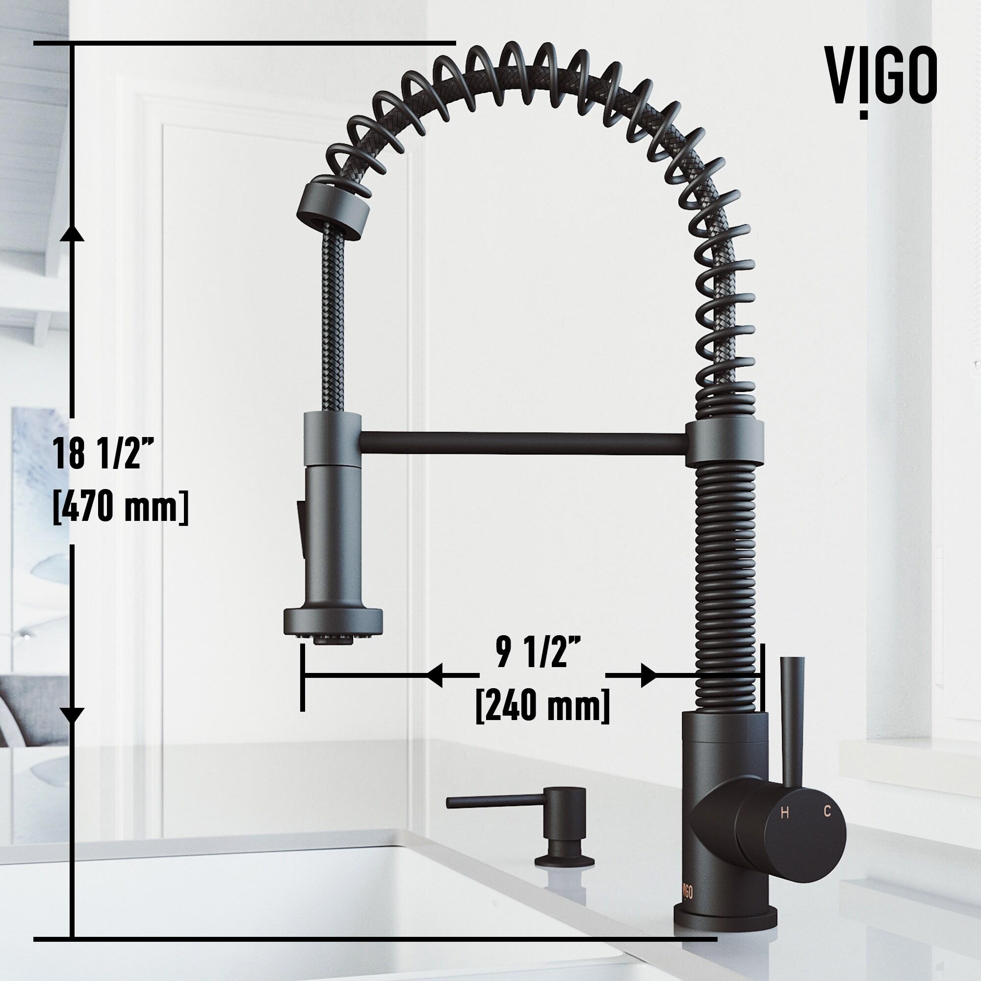 Edison 19 H 1-handle Pull-Down 2-Function Sprayer Kitchen Faucet and Soap Dispenser