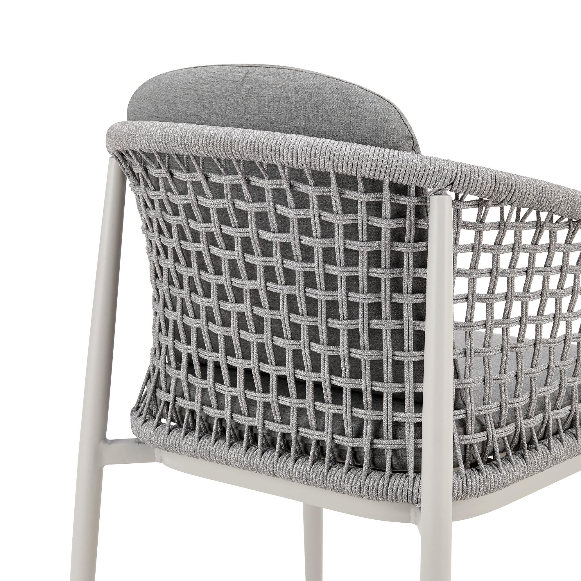 Rhodes Outdoor Patio Dining Chair in Aluminum Set of 2