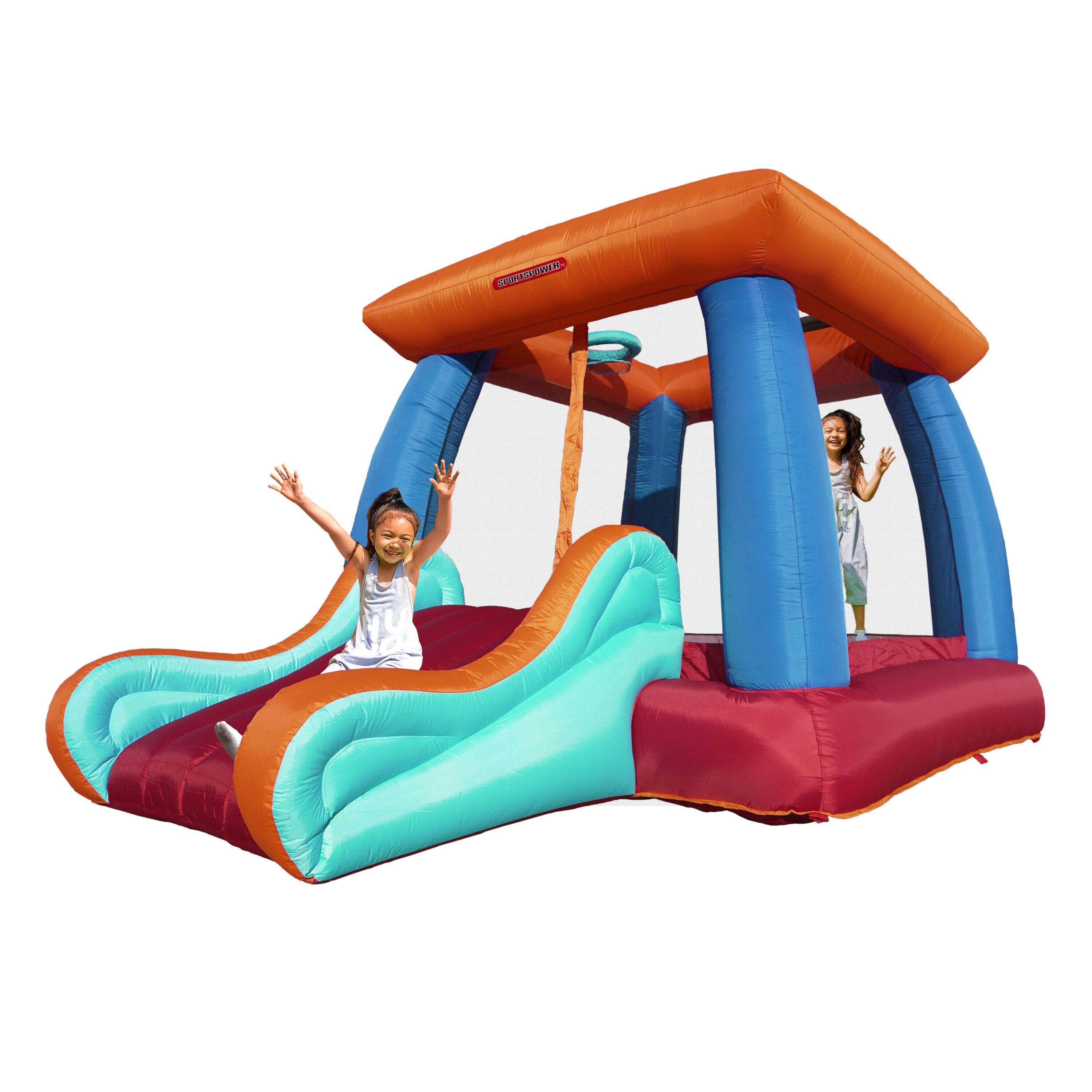 Sportspower 9' x 7.2 Bounce House with Slide & Lifetime Warranty on Heavy Duty Blower