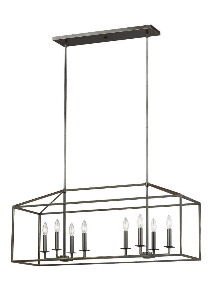 Generation Lighting Perryton 8 -Light Bronze Contemporary/Modern Linear Large Hanging Kitchen island light