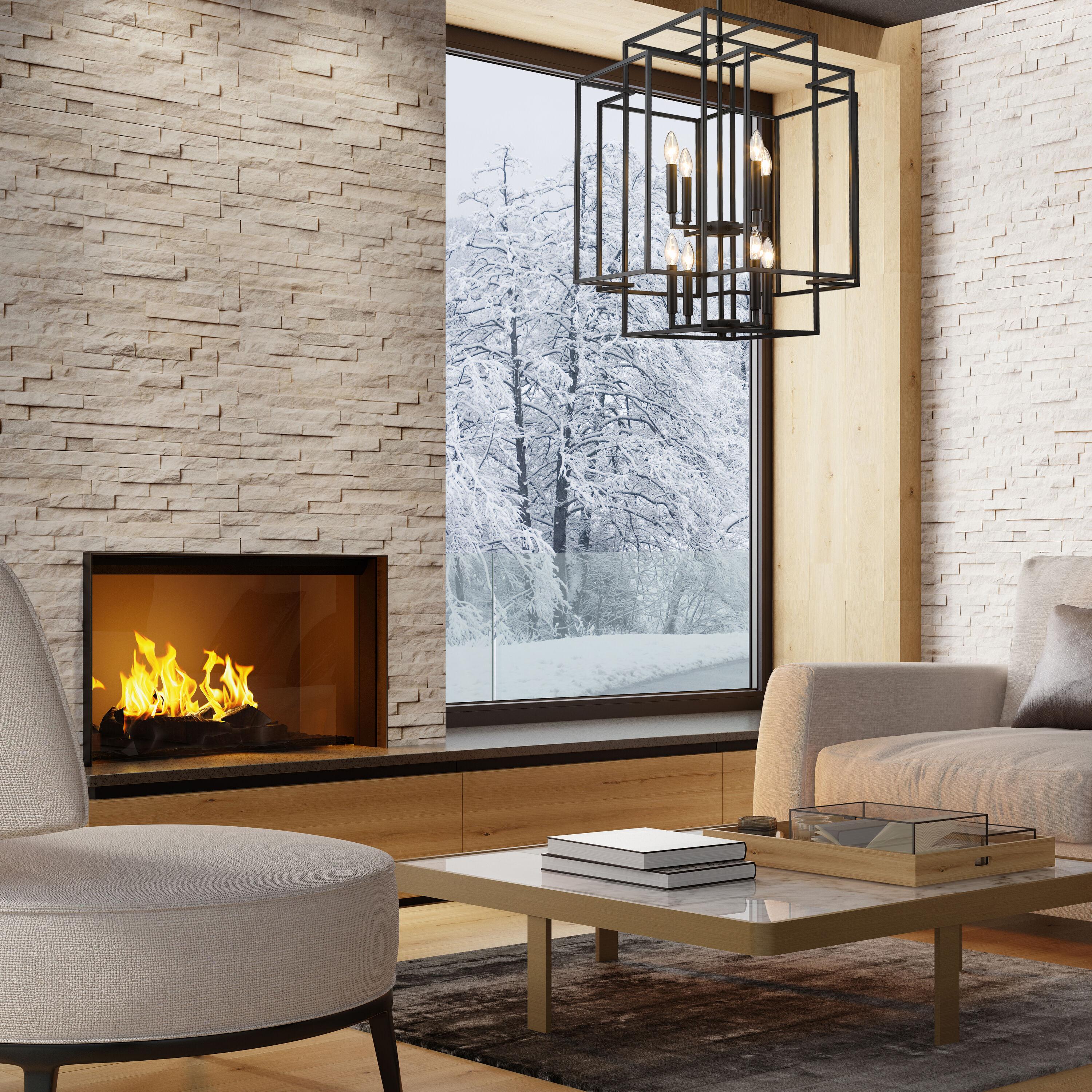 Z-Lite Titania 8 - Light Chandelier in  Matte Black
