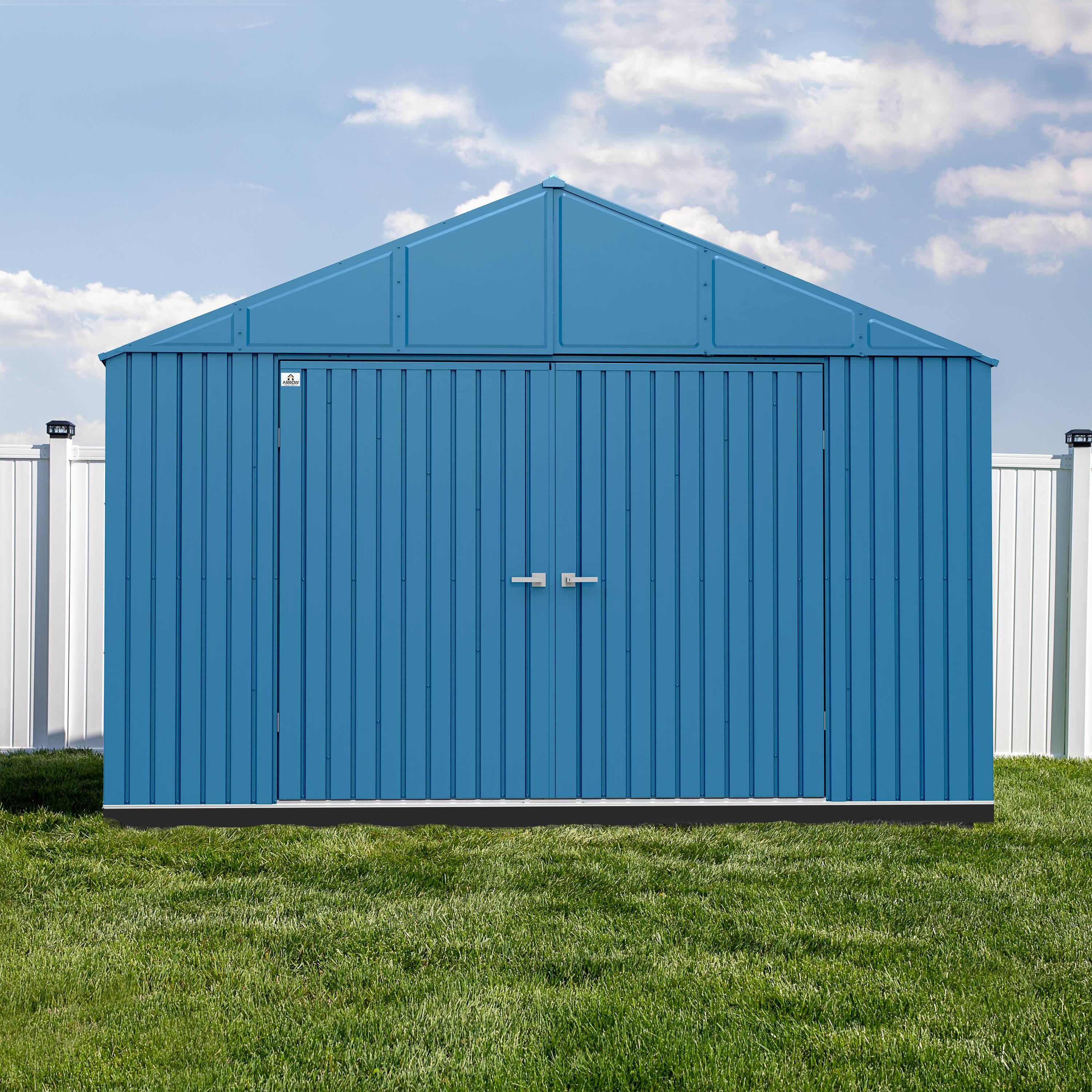 Arrow Elite 12 ft. W x 12 ft. D Galvalume Steel Storage Shed