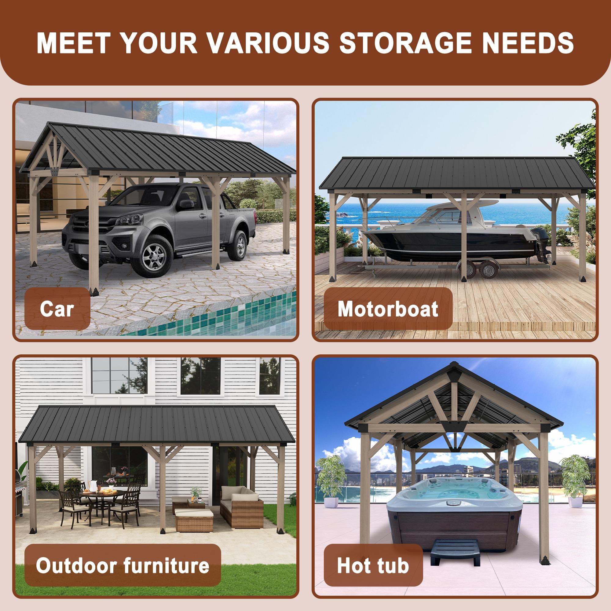 mondawe Greenwich 20 Ft. W x 12 Ft. D Solid Wood Patio Gazebo