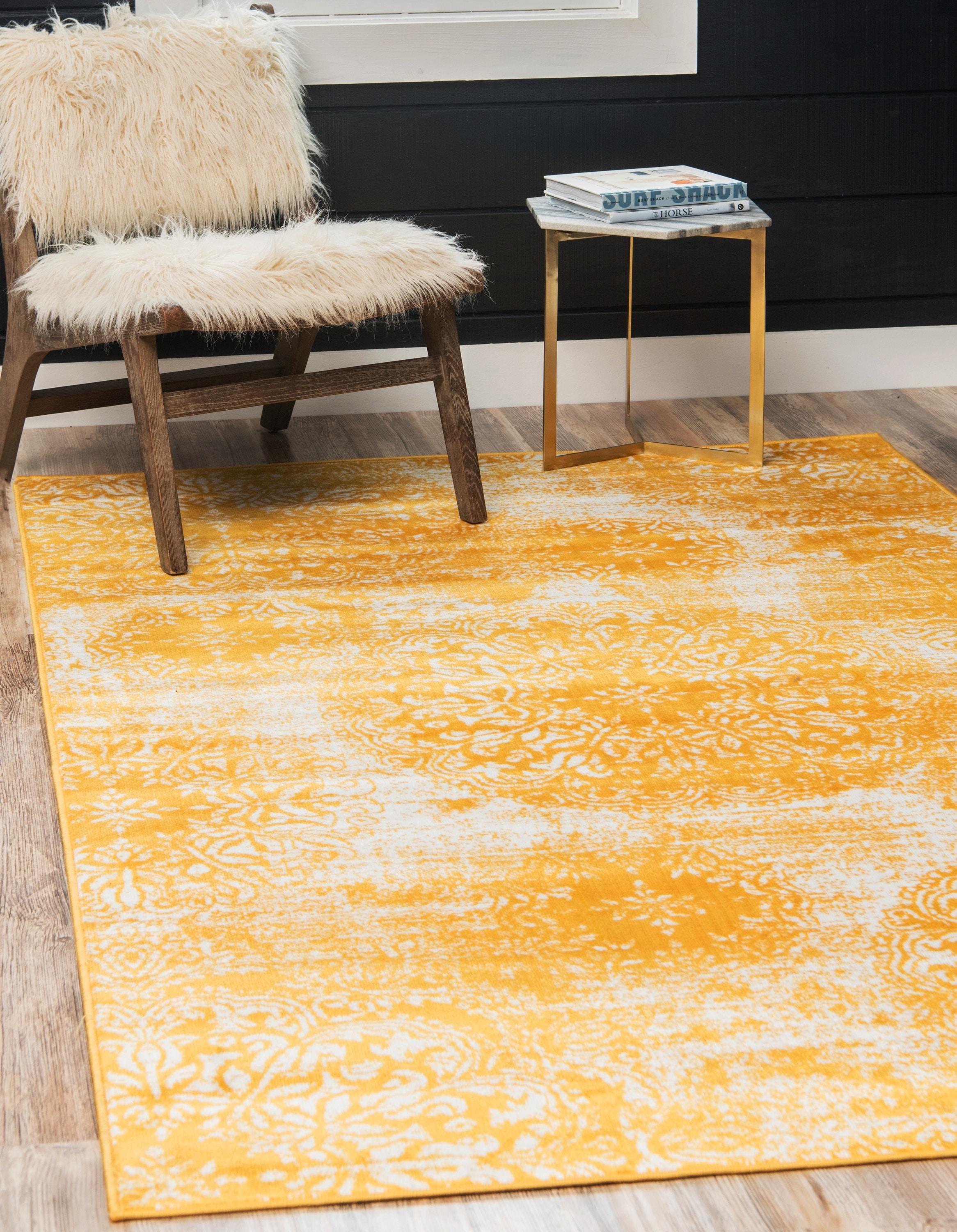 Unique Loom 6' 0 x 6' 0 Sofia Grand Yellow Area Rug