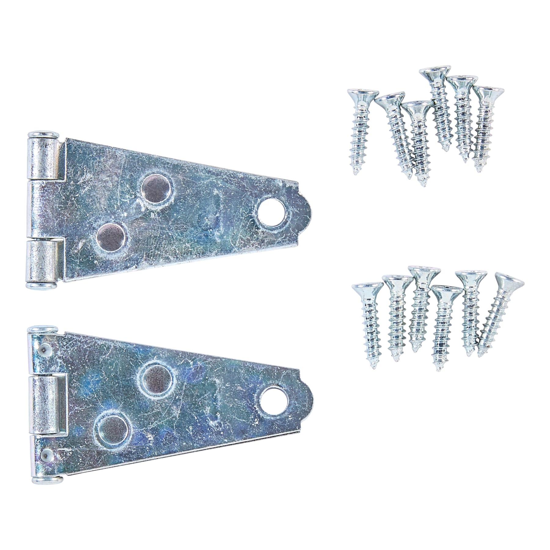 Bright Zinc Plated 2-Inch Strap Gate Hinge, 2 Pack