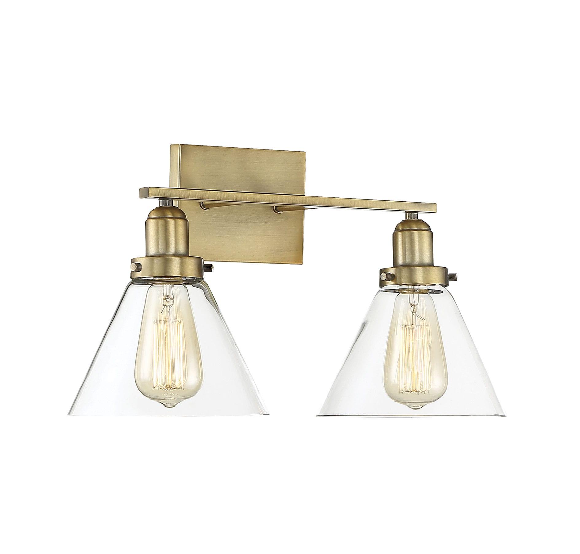 Savoy House Drake 2 - Light Vanity in  Warm Brass