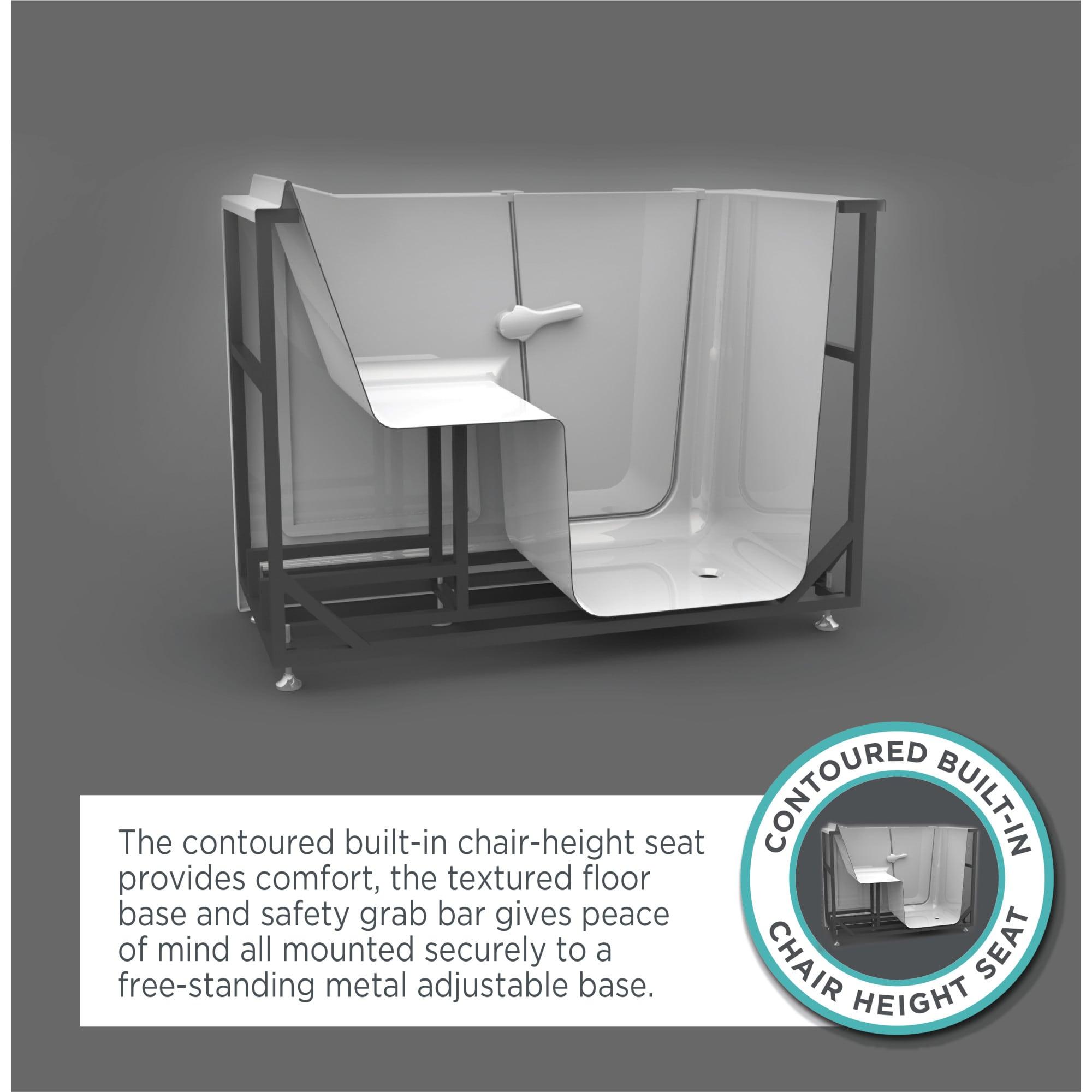 52'' x 32'' Walk-in Fiberglass Bathtub with Faucet