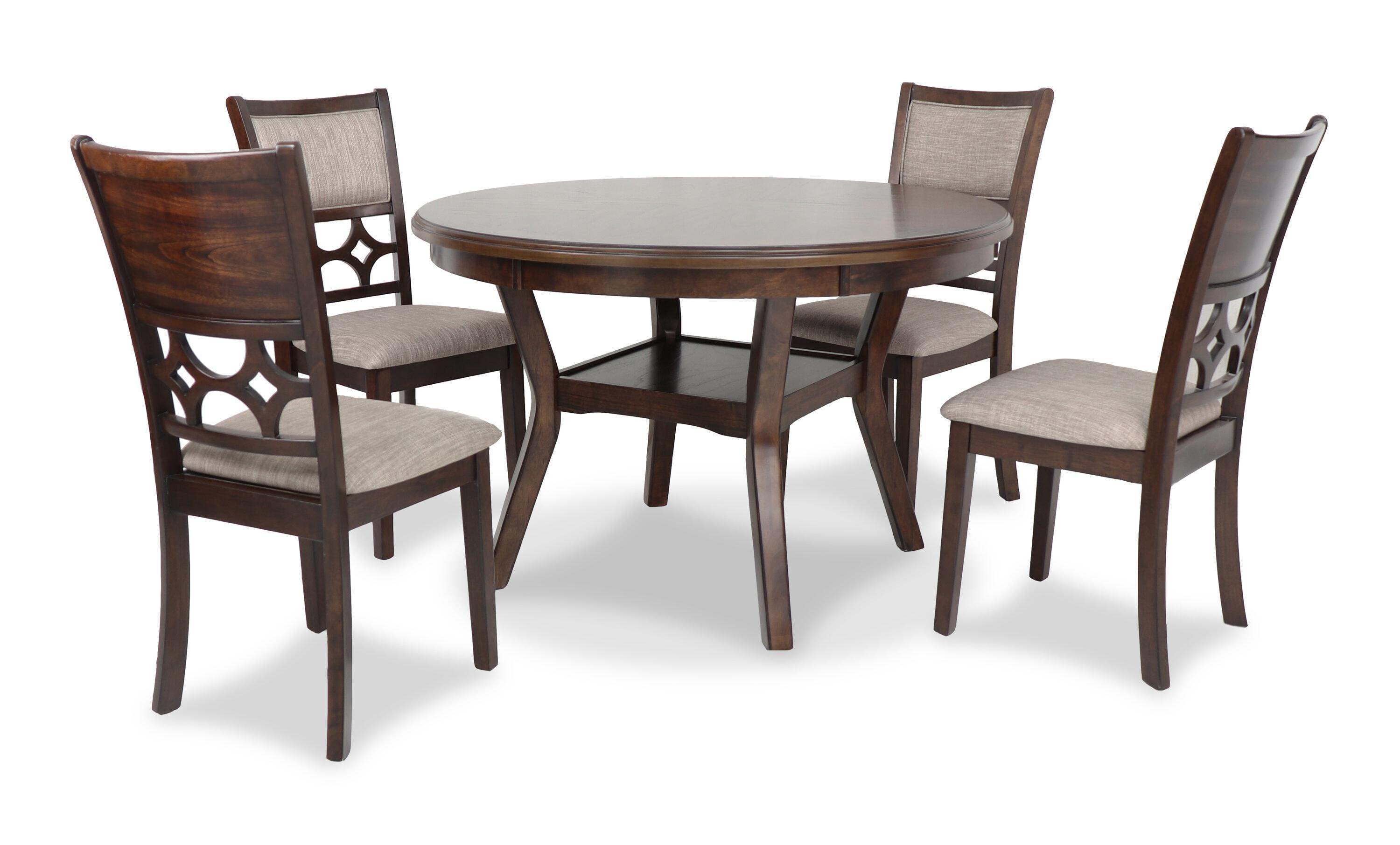 New Classic Furniture Mitchell 5-Piece Transitional Wood Dining Set in Cherry