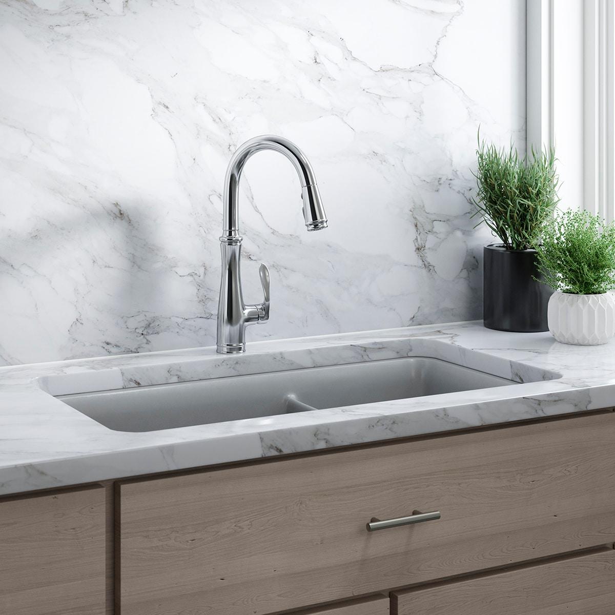 Bellera™ Pull Down Single Handle Kitchen Faucet with Handle and Supply Lines