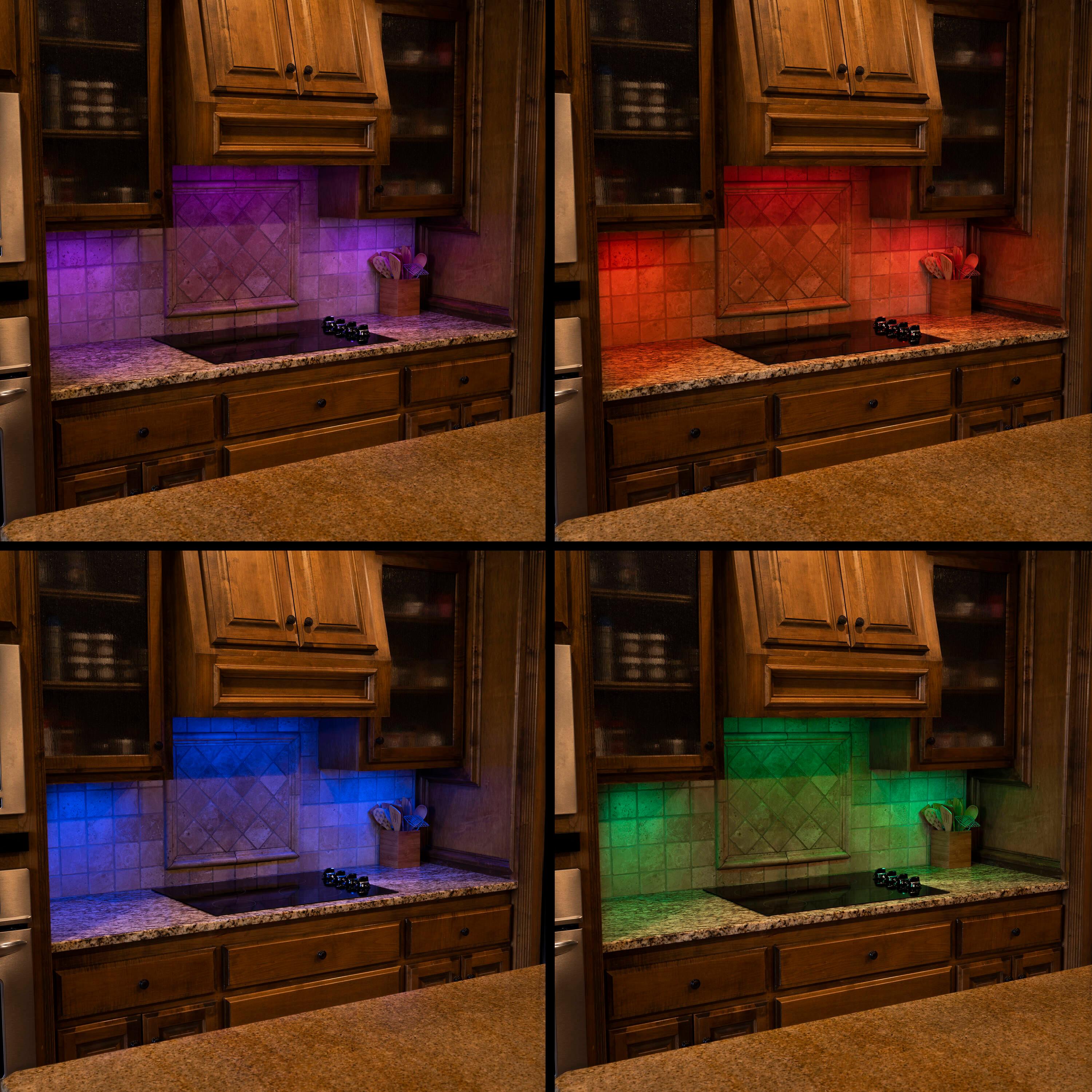 Enbrighten 12-inch Battery Operated Color-Changing LED Under Cabinet Light Bar with Remote