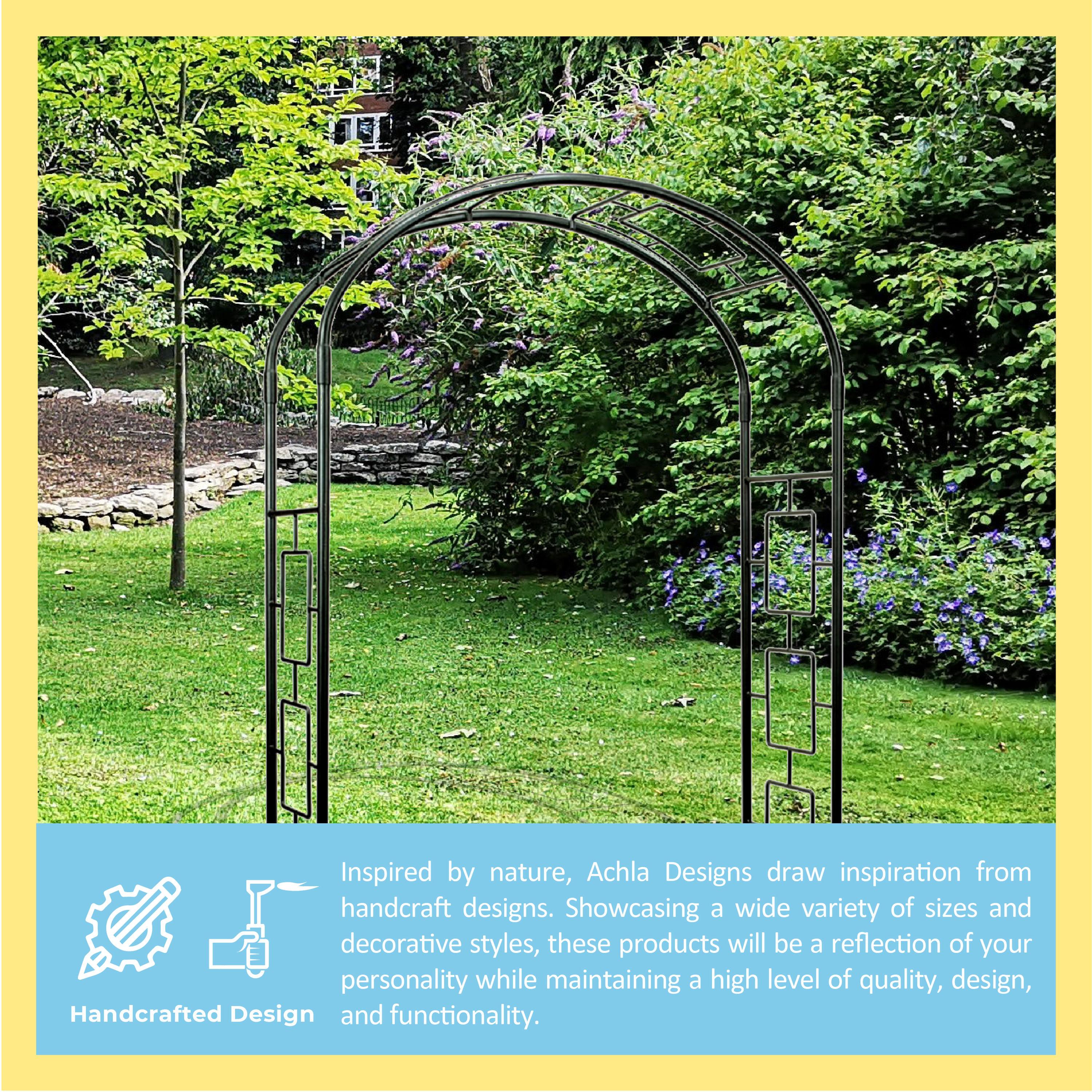 Nansi 55'' W x 21'' D Iron Arbor in Black