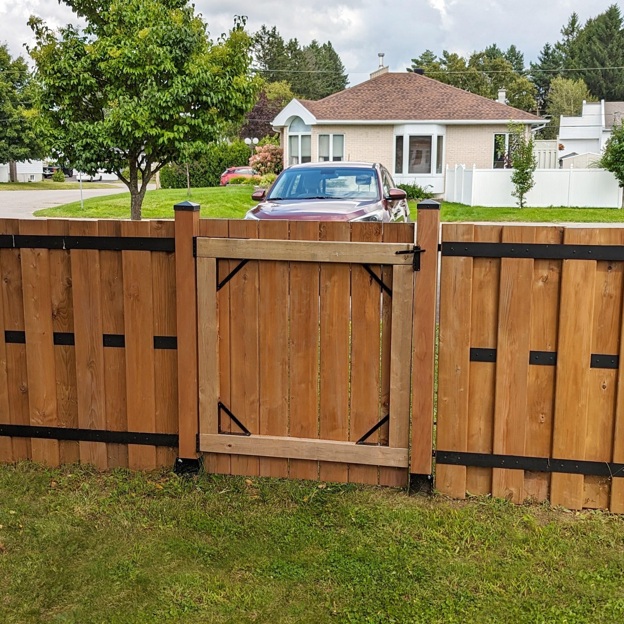Pylex Heavy-Duty Steel Dog Gate Kit, Black, 72" W x 72" H