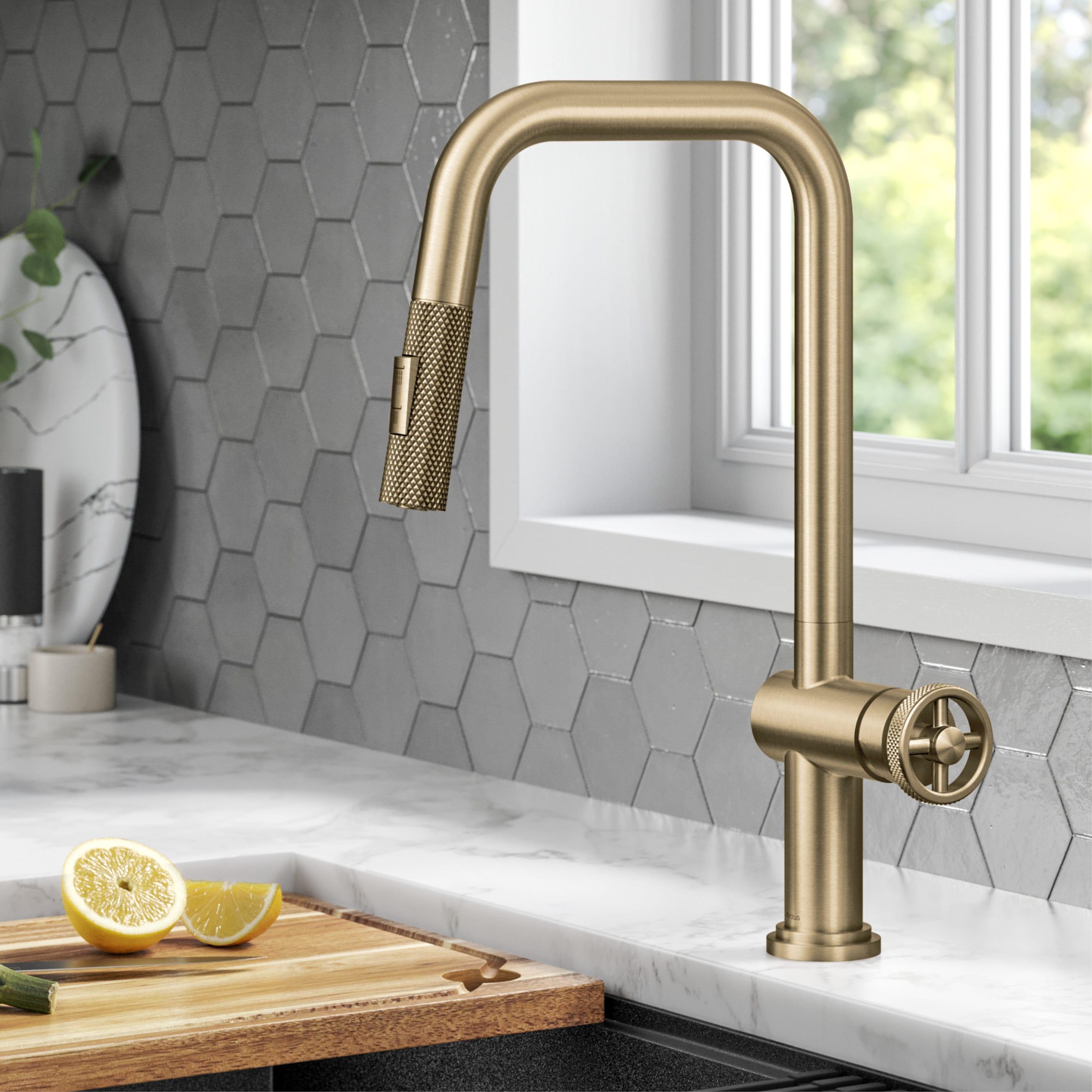 Urbix Industrial Pull-Down Single Handle Kitchen Faucet