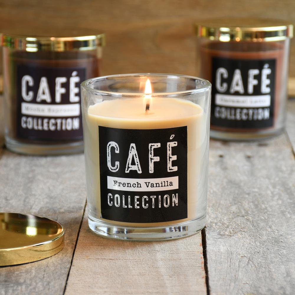 LumaBase Scented Coffee Collection Wax Candles - Set of 3 | Aromatic Home Fragrance