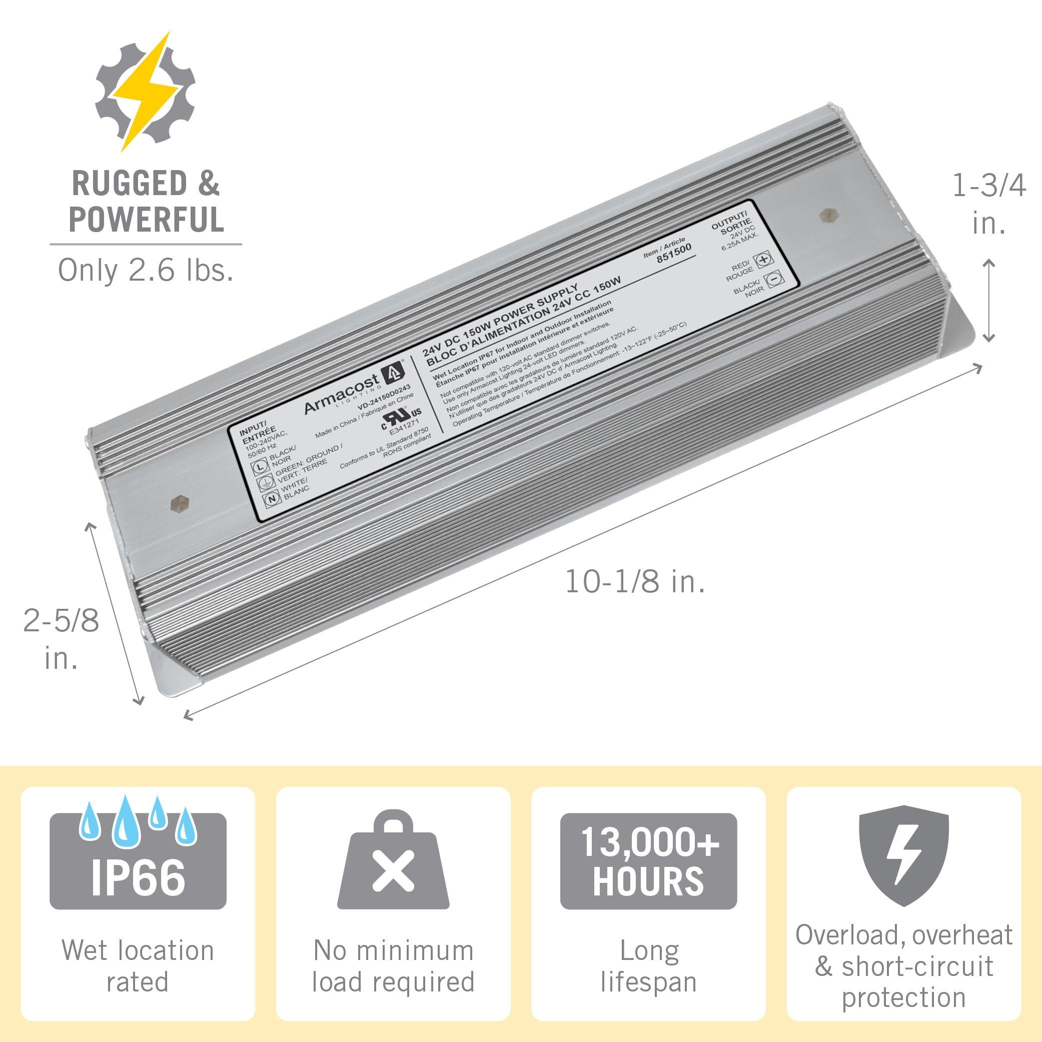 Standard Indoor/Outdoor LED Driver 24V DC, 150W Electronic Transformer