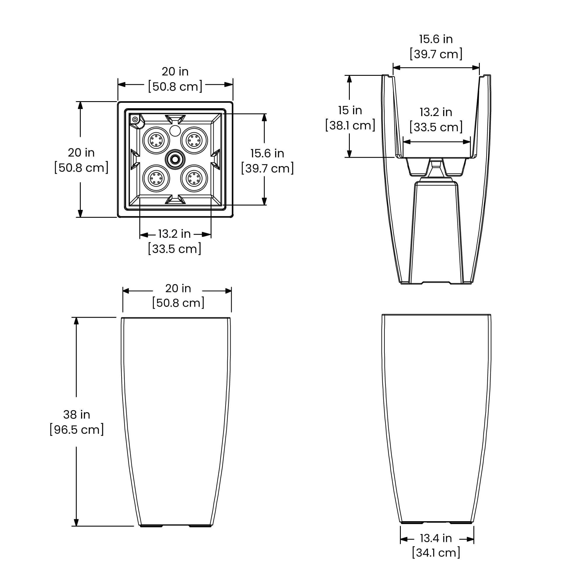 Mayne Inc. Vernamae  Resin Pot Planter With Water Reservoir