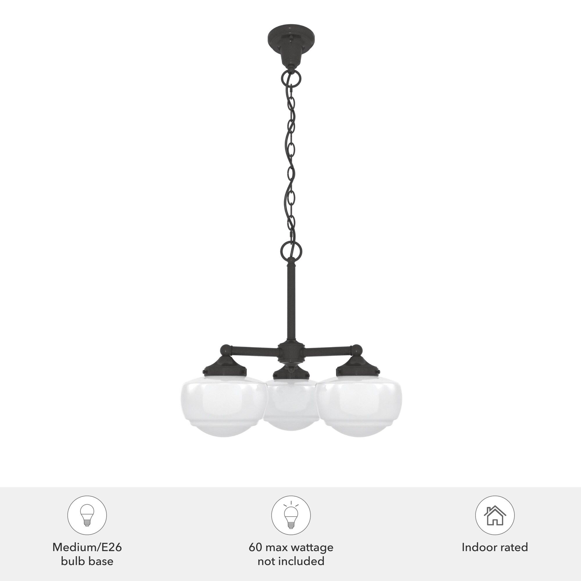 Hunter Fan Hunter Saddle Creek 3 Light Chandelier Ceiling Light Fixture