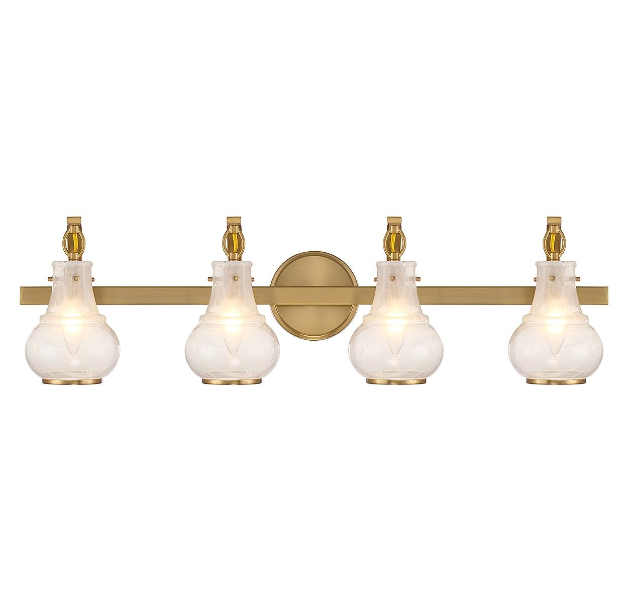 Savoy House Adams 4 - Light Vanity in  Warm Brass