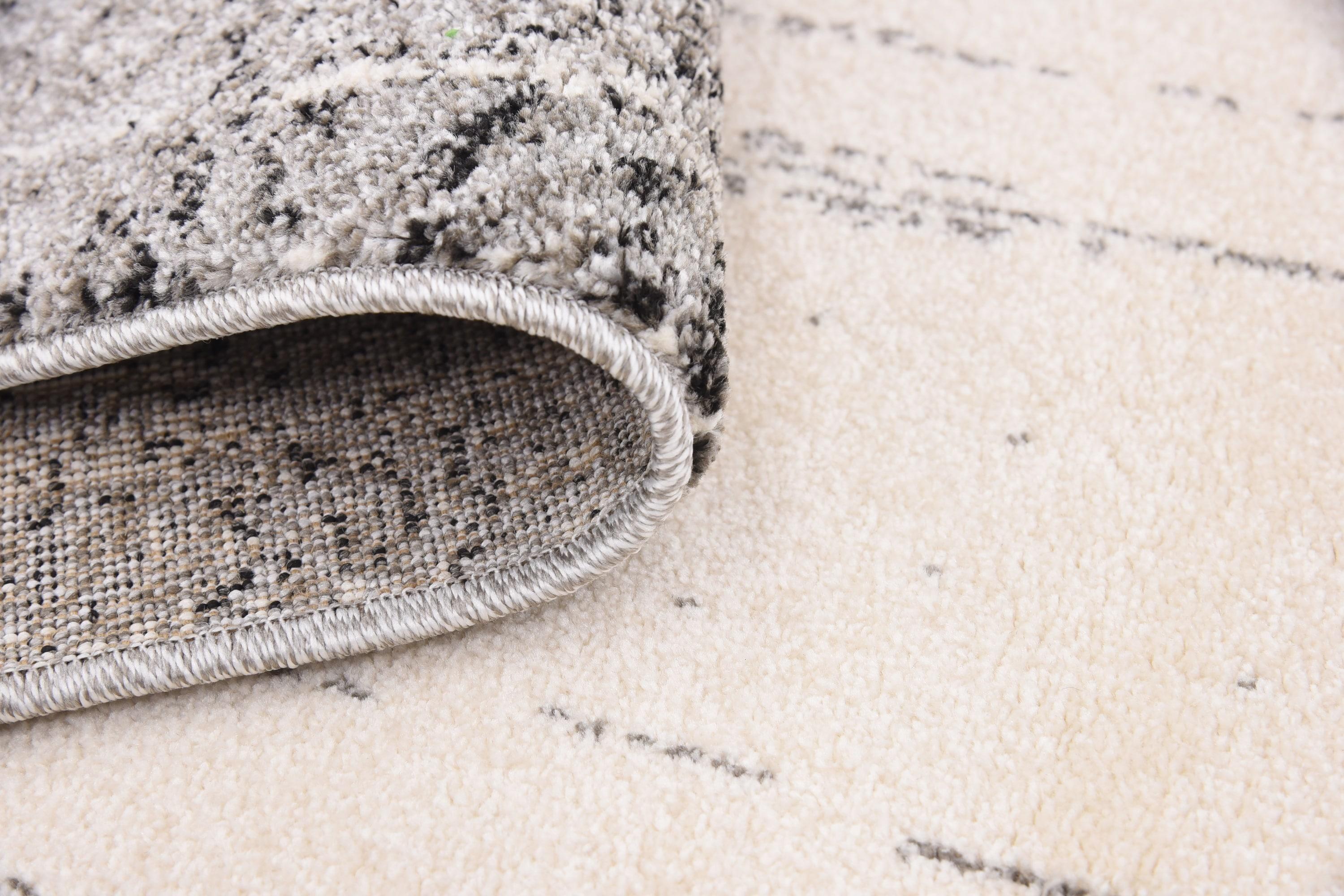 Unique Loom Del Mar Collection Area Rug - Jennifer (6' 1" Square Gray/Black)