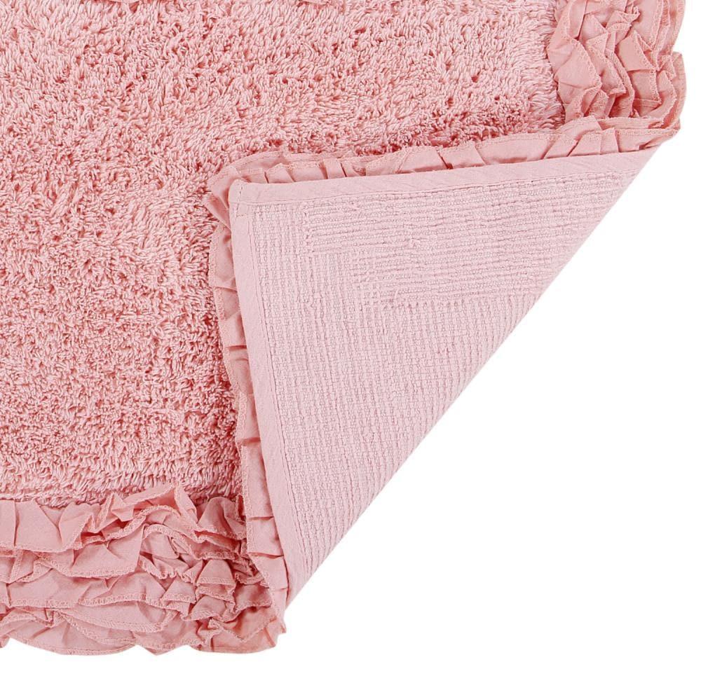 Better Trends Shaggy Boader 100% Cotton Tufted Non- Slip Backing Bath Rug 20" x 60" Runner - Pink