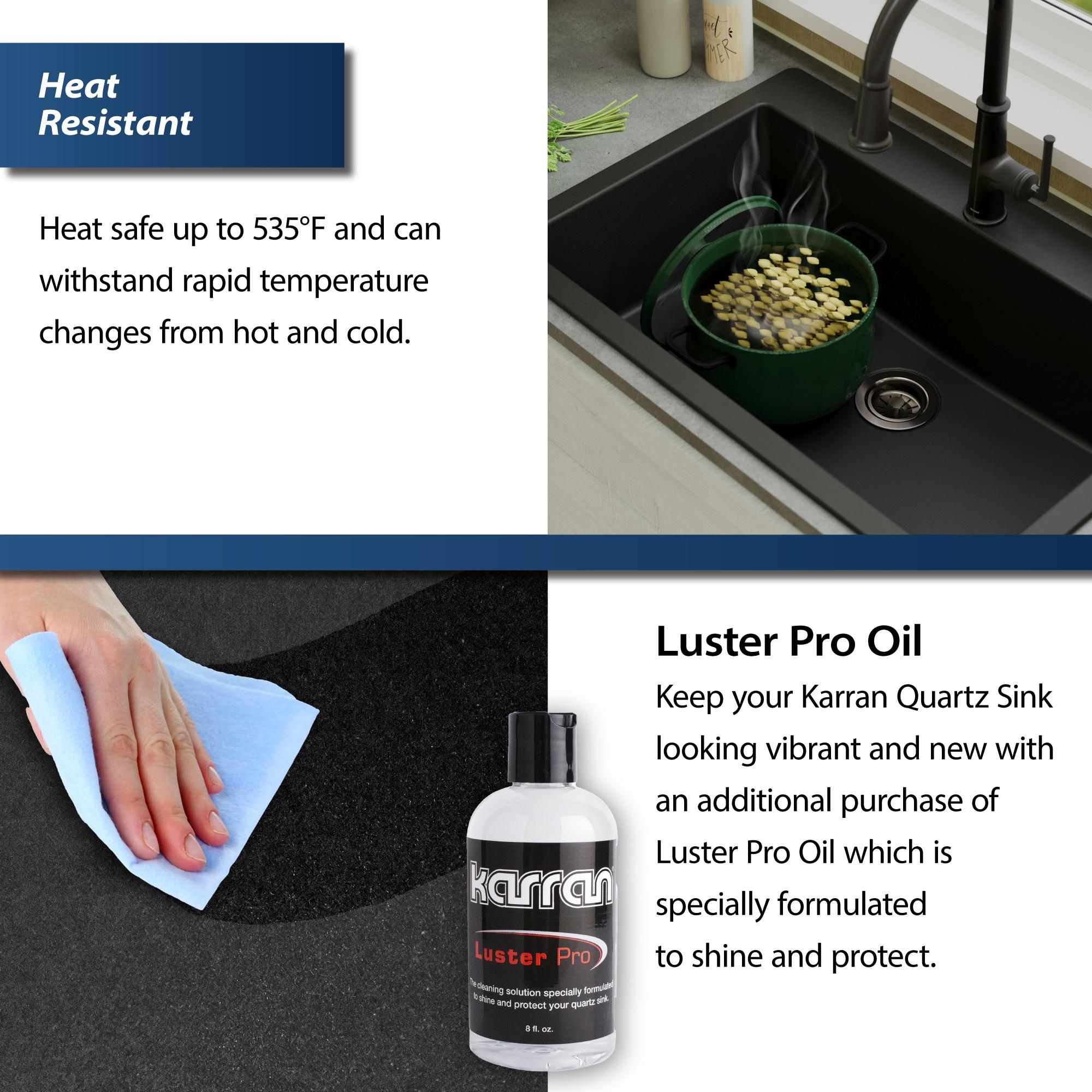 Karran Undermount Quartz Composite 31-3/4'' X 19-1/4'' Single Bowl Kitchen Sink