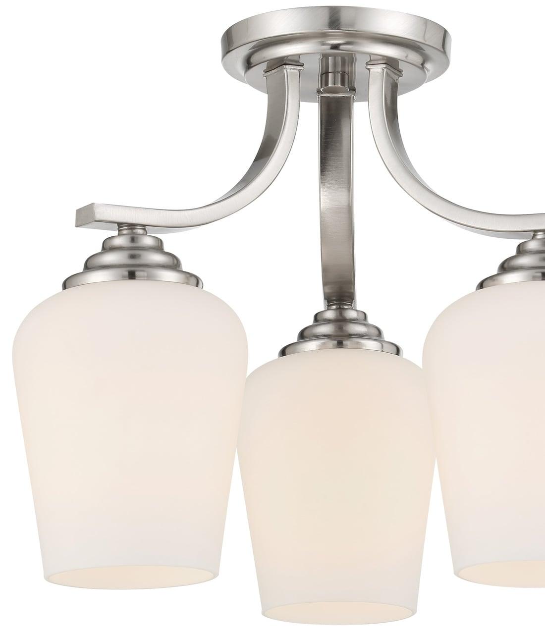 3 Light Convertible Chandelier-Brushed Nickel Finish    -Traditional Installation Minka Lavery 4926-84