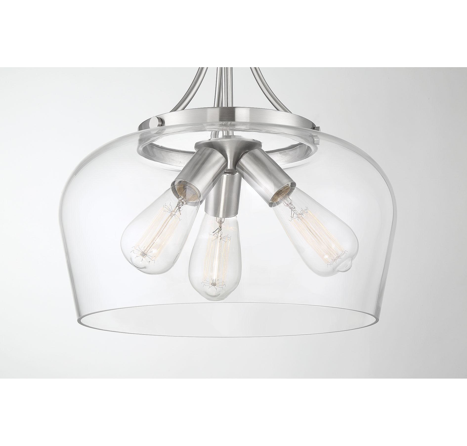 Savoy House Octave 3 - Light Pendant in  Satin Nickel