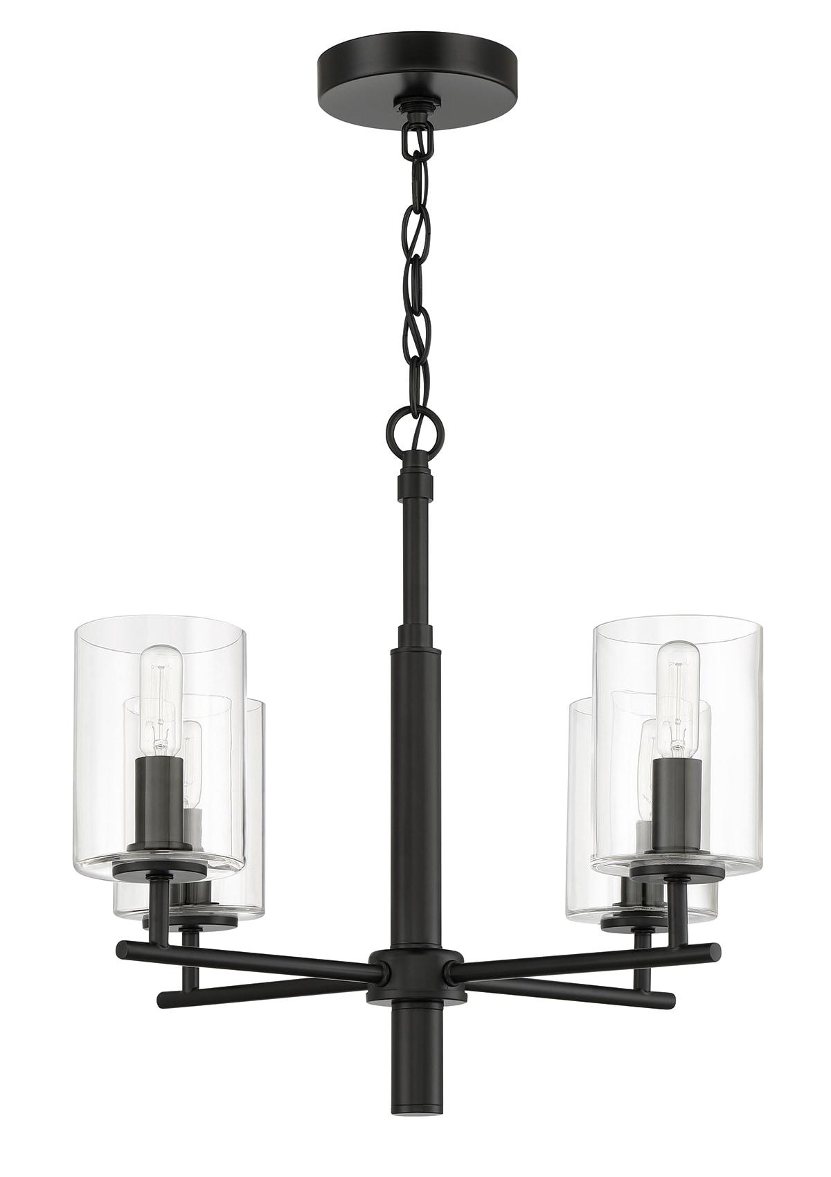 Craftmade Lighting Hailie 4 - Light Chandelier in  Flat Black