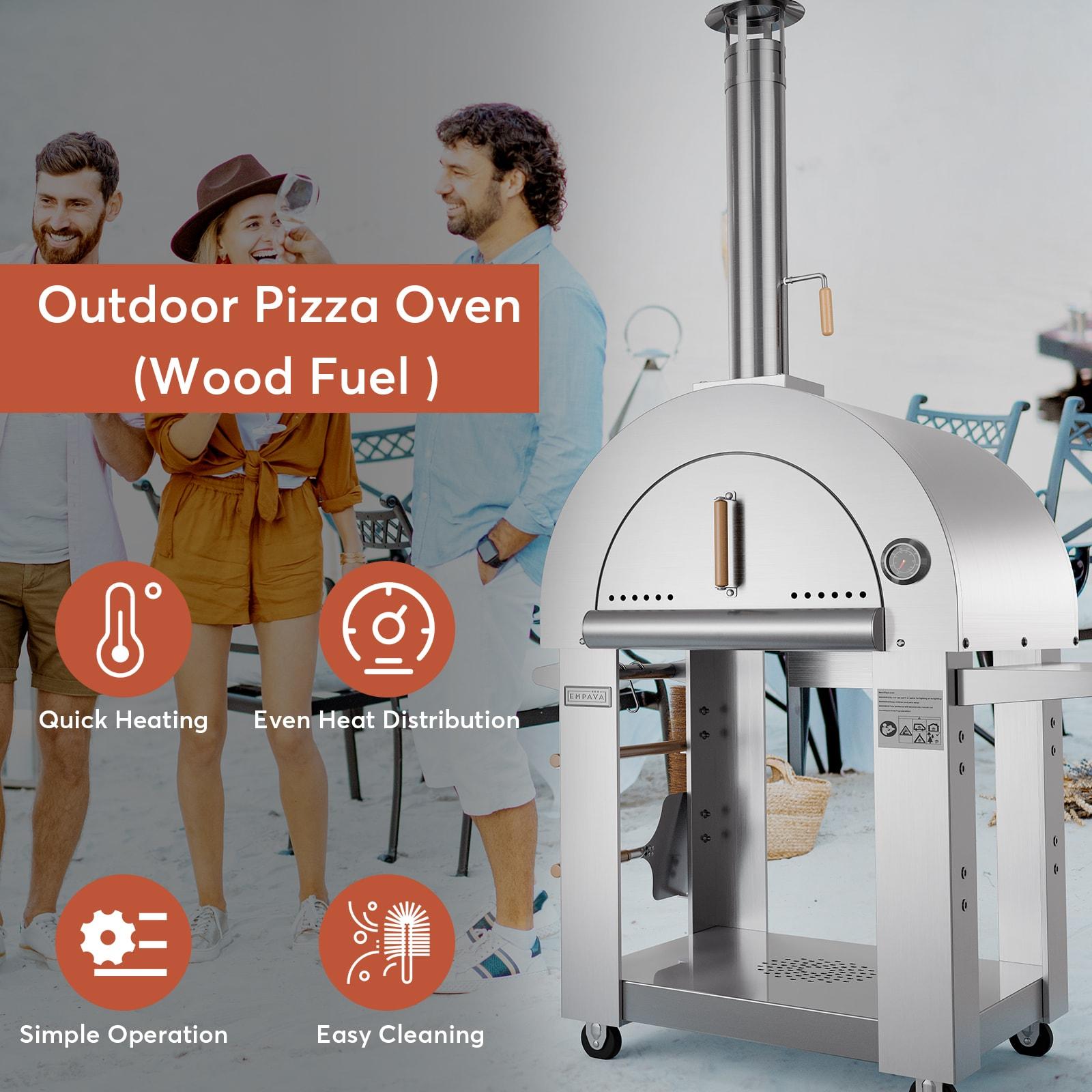 Empava Stainless Steel Freestanding Wood-Fired Pizza Oven & Reviews | Wayfair