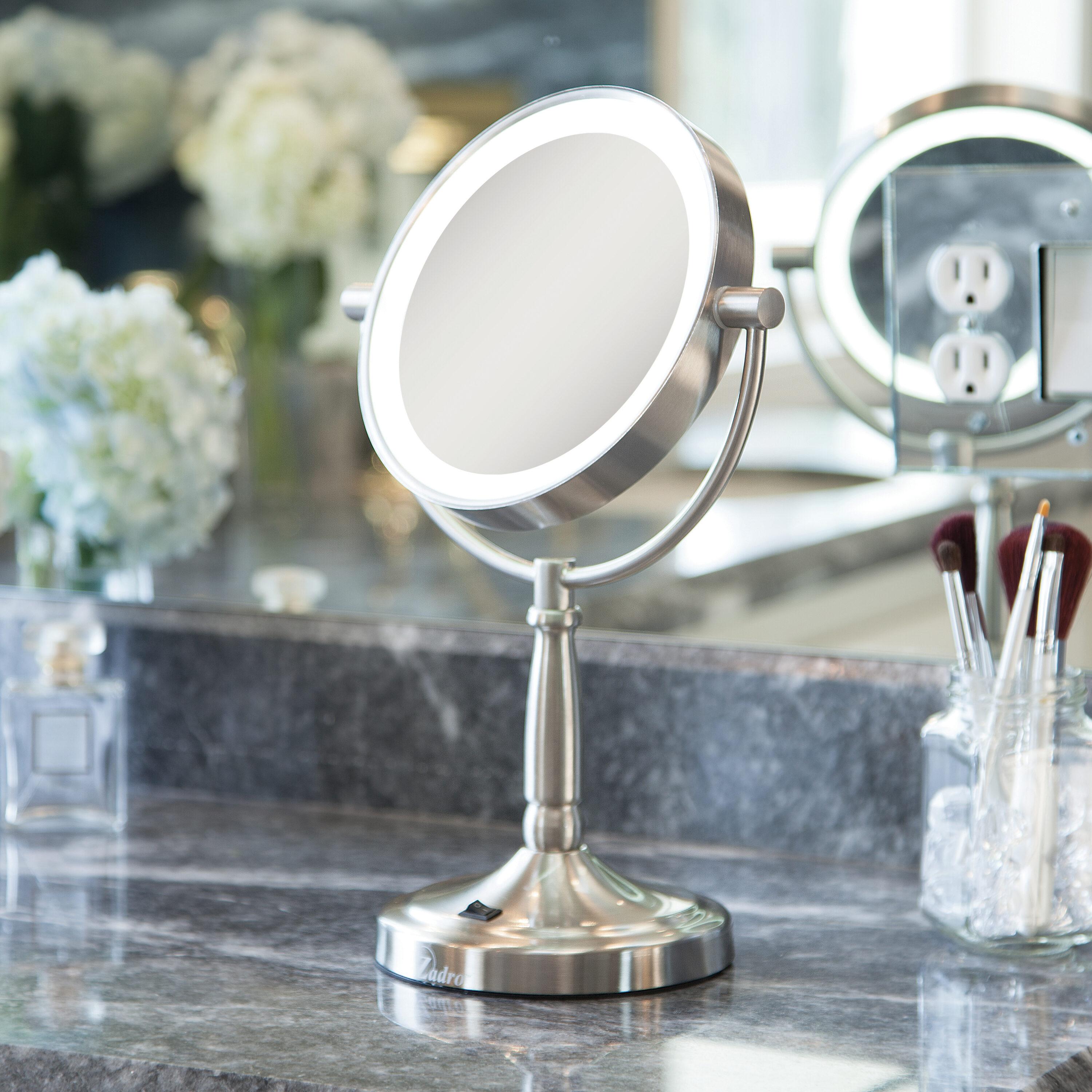Zadro LED Lighted Makeup Mirrors for Women w/ Magnification & Cordless