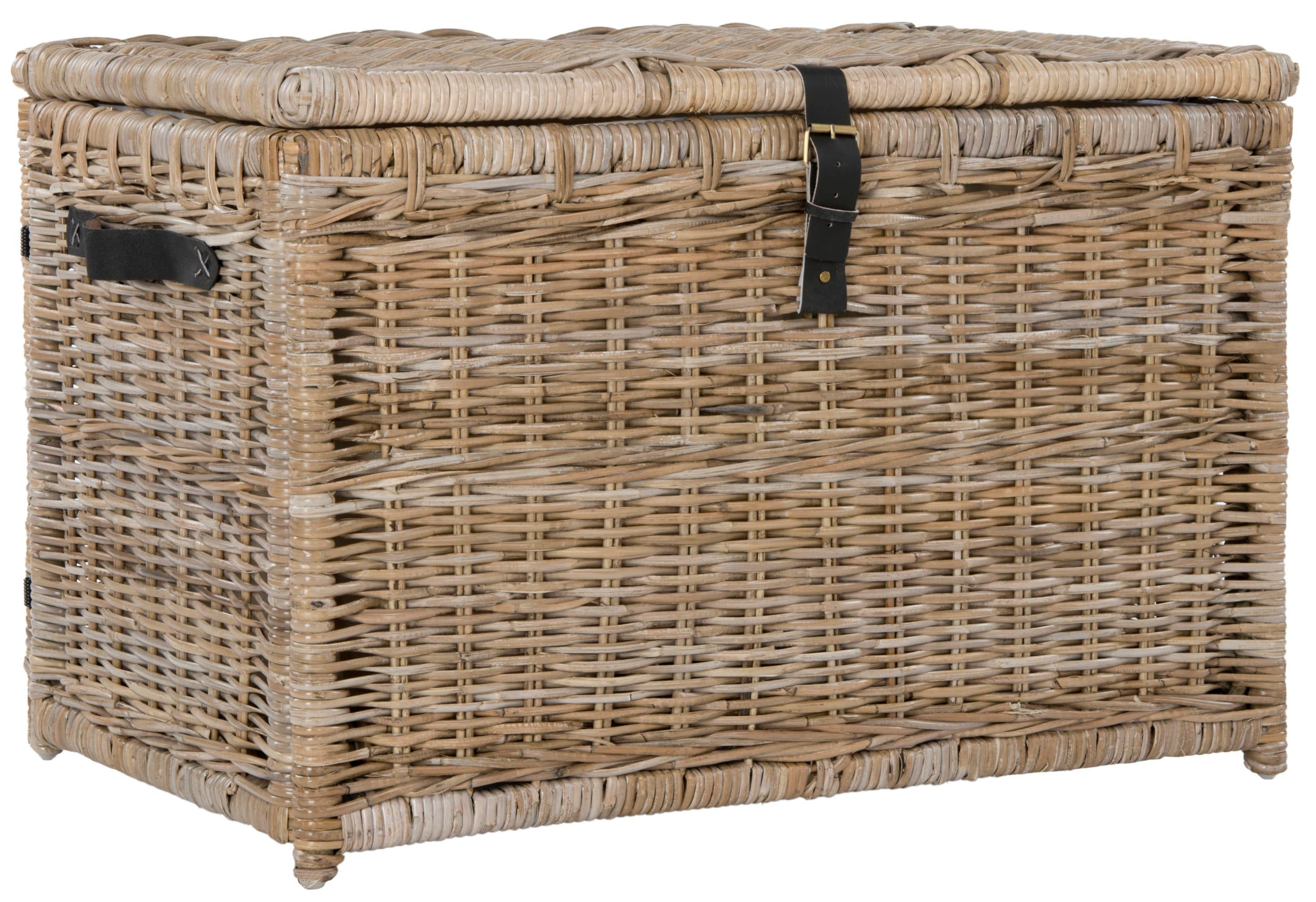 Michael 35" Wicker Storage Trunk, Natural