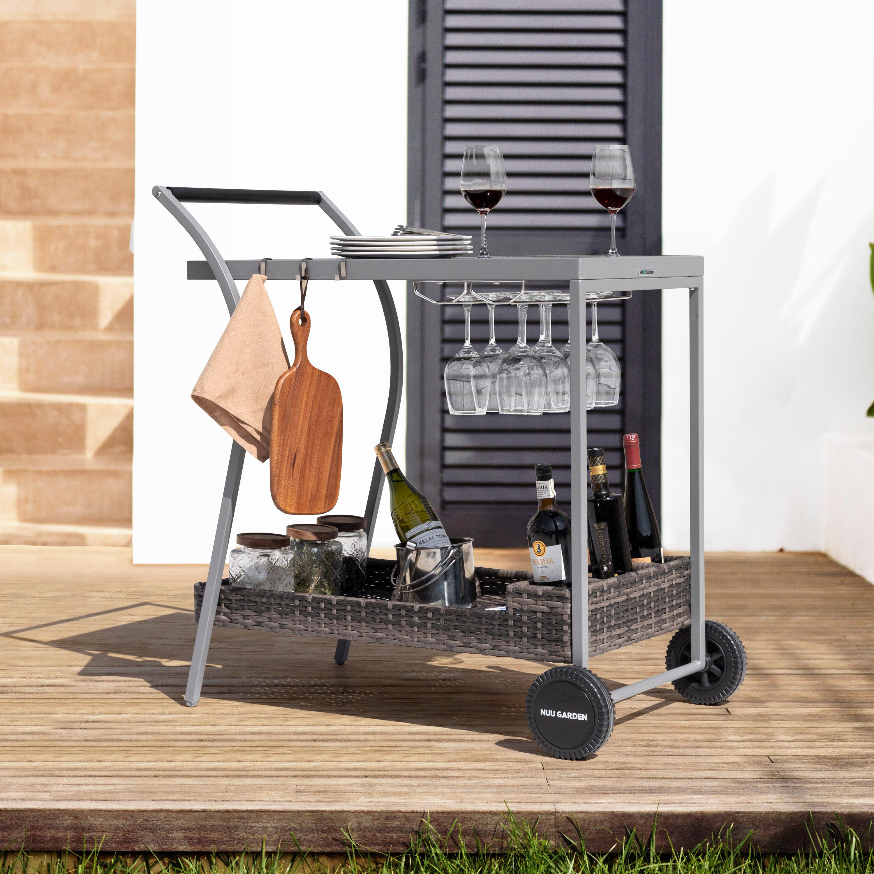 NUU GARDEN Metal Bar Cart