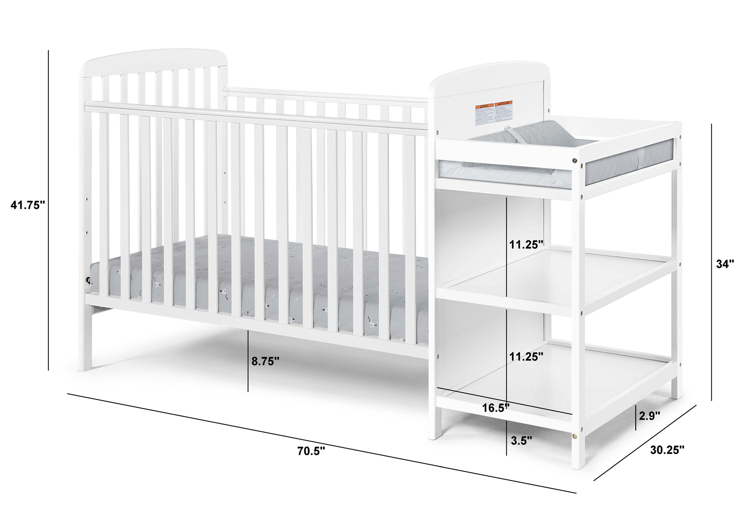 Ramsey 3-in-1 Convertible Crib and Changer Combo