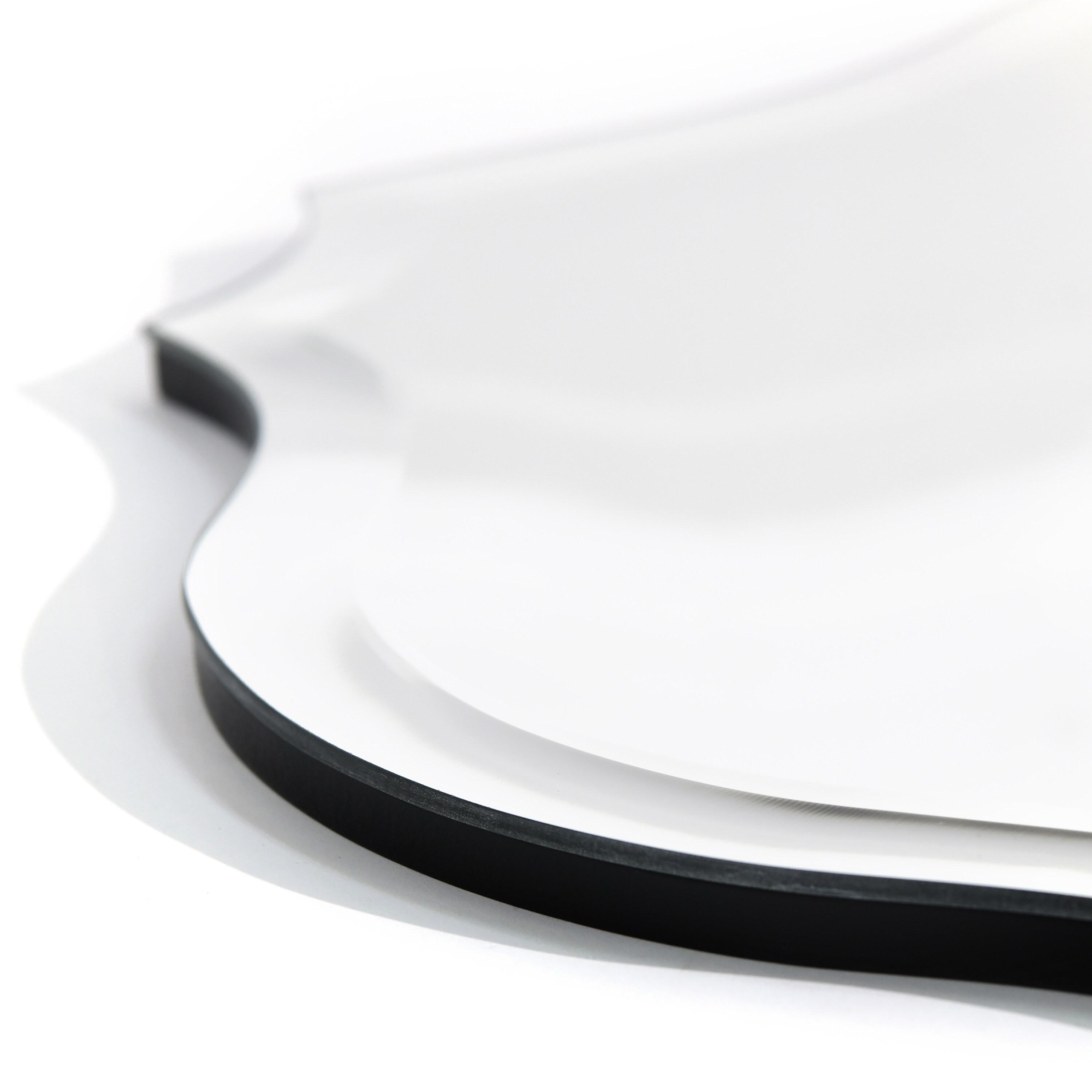 Empire Art Direct Frameless Beveled Oblong Elegant Scalloped Wall Mirror 30 in. x 40 in. x 0.39 in.