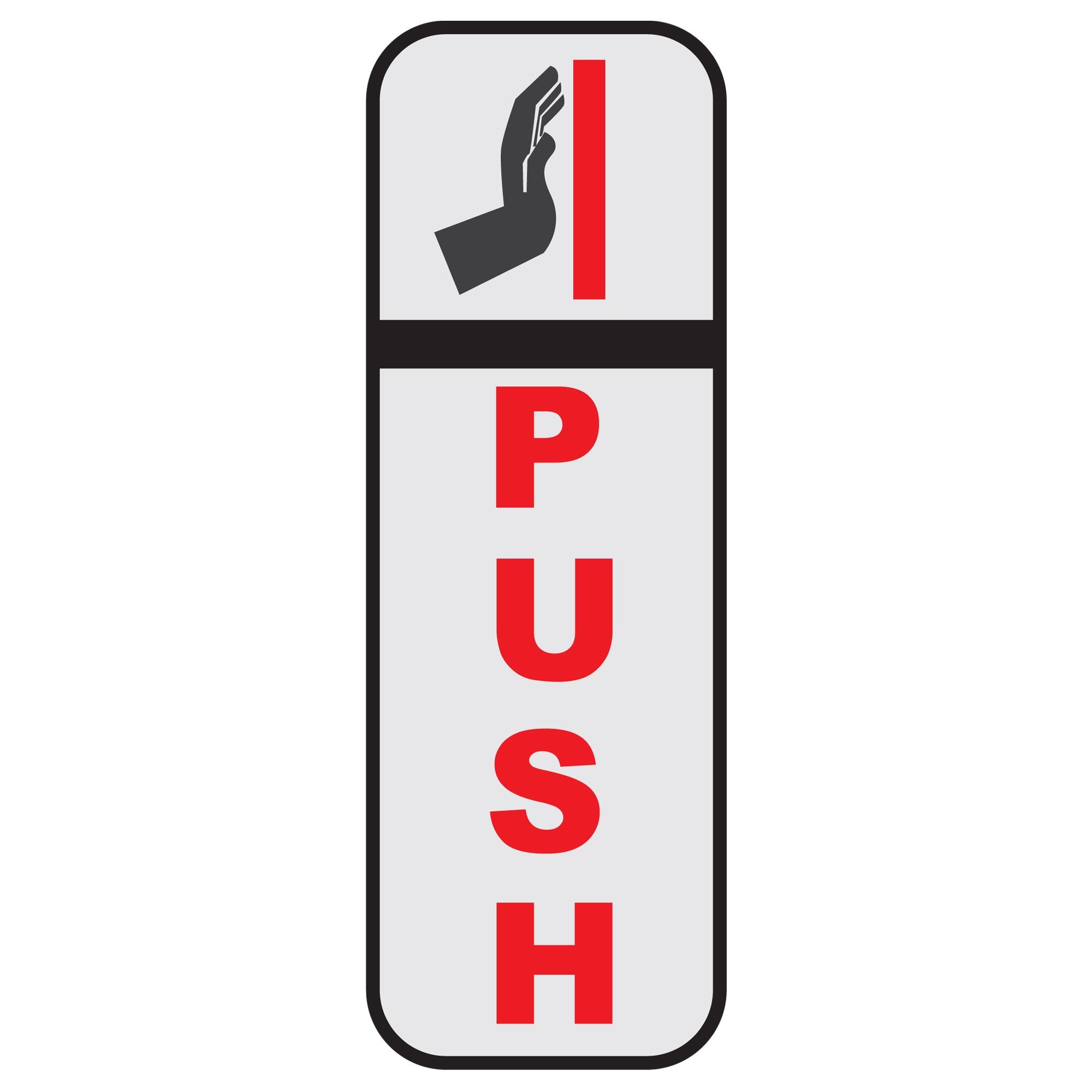 Prime-Line Door Push Plate, 4 in. x 16 in., Stainless (Single Pack)