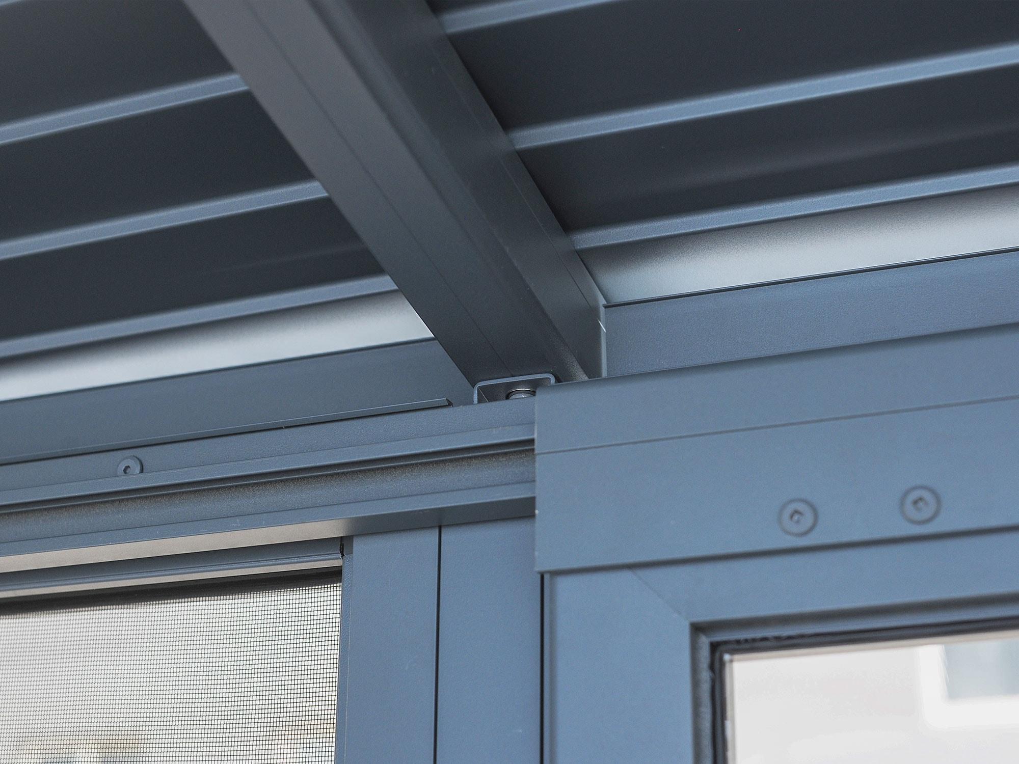 Gazebo Penguin Florence Wall-Mounted Solarium with Metal Roof