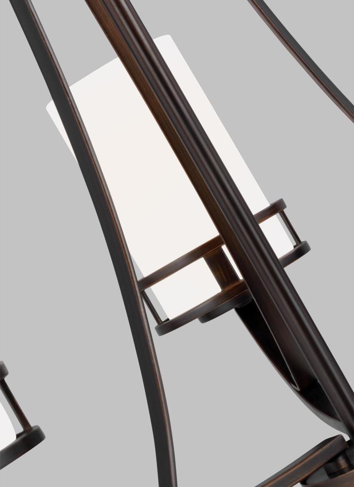 Generation Lighting 3-Light Robie Chandelier Bronze 3121603-710, Modern Ceiling Light Fixture for Room Decor| Chandelier for Dining Room or Living Room Uses A19 Standard or LED Light Bulbs