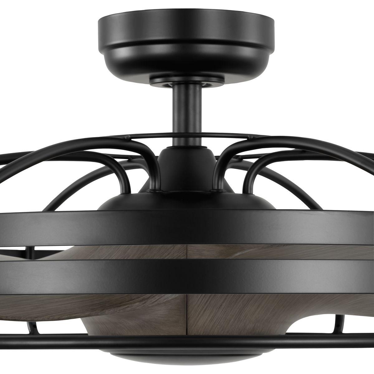 Bastrop Collection 26 in. Three-Blade Matte Black Transitional Ceiling Fan with 3 Speed Remote Control