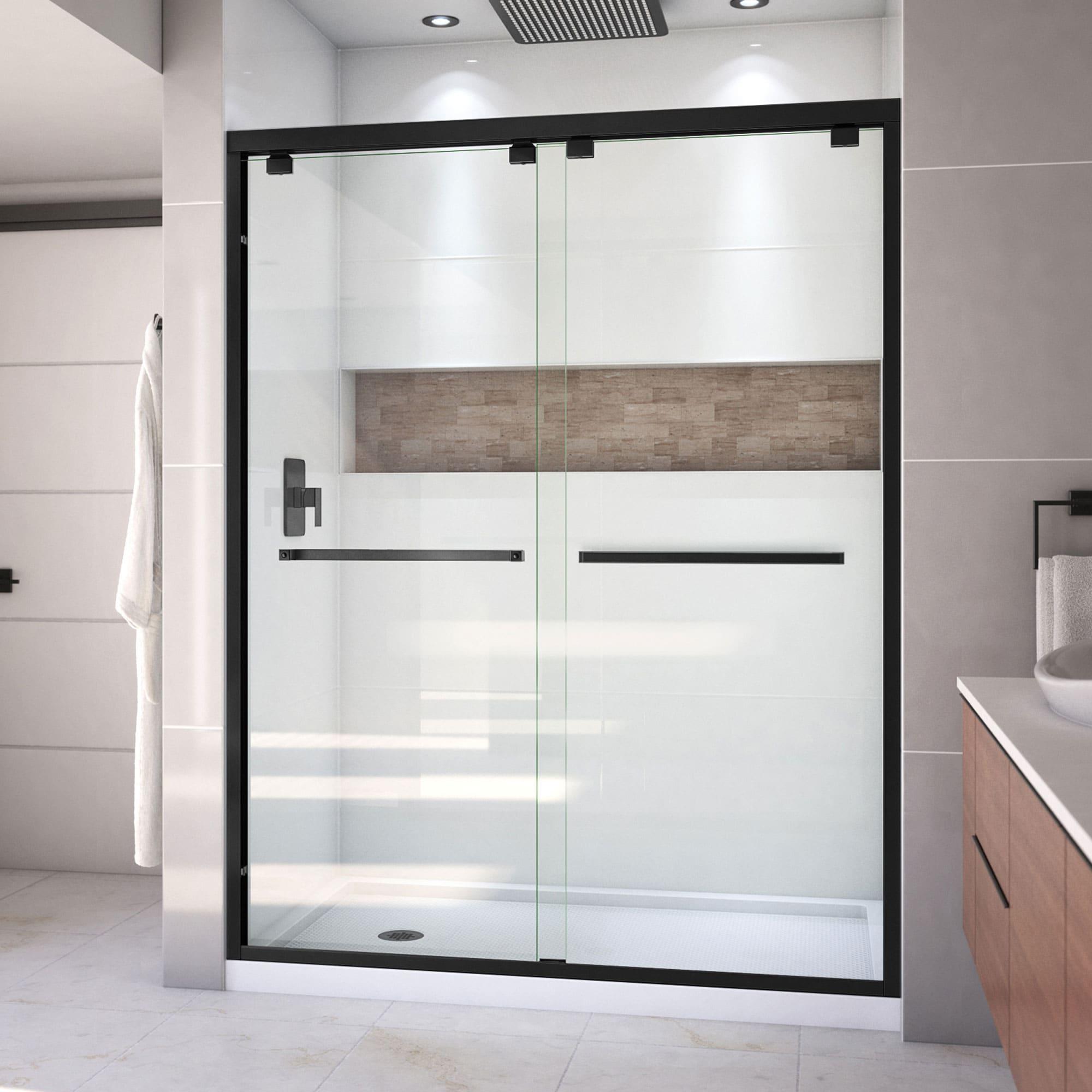 Encore 78.75" H Semi-frameless Sliding Shower Enclosure