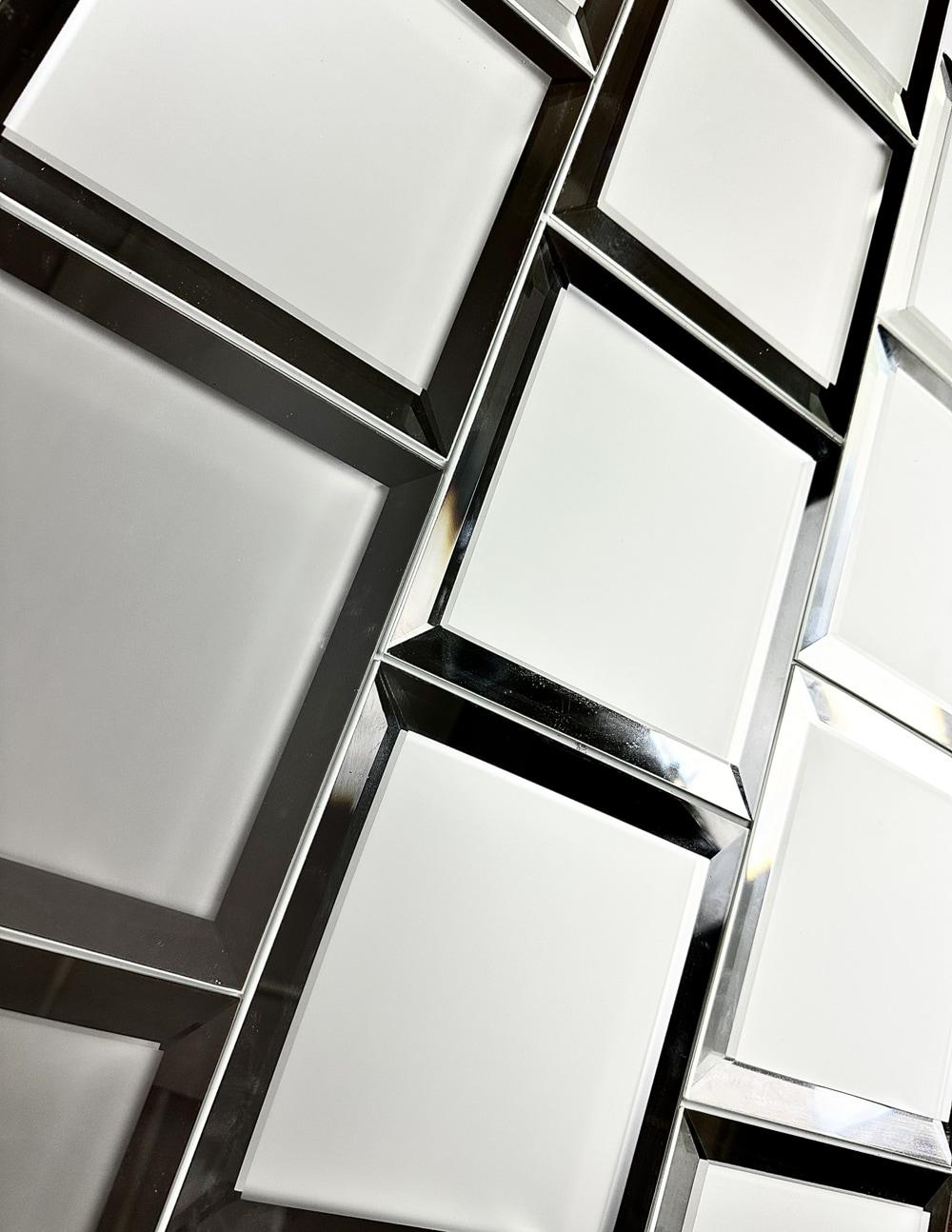 Reflections 12 in. x 24 in. Diamond Grade Glass Mirror Beveled Large Format Subway Decorative Kitchen & Bathroom Wall Tile