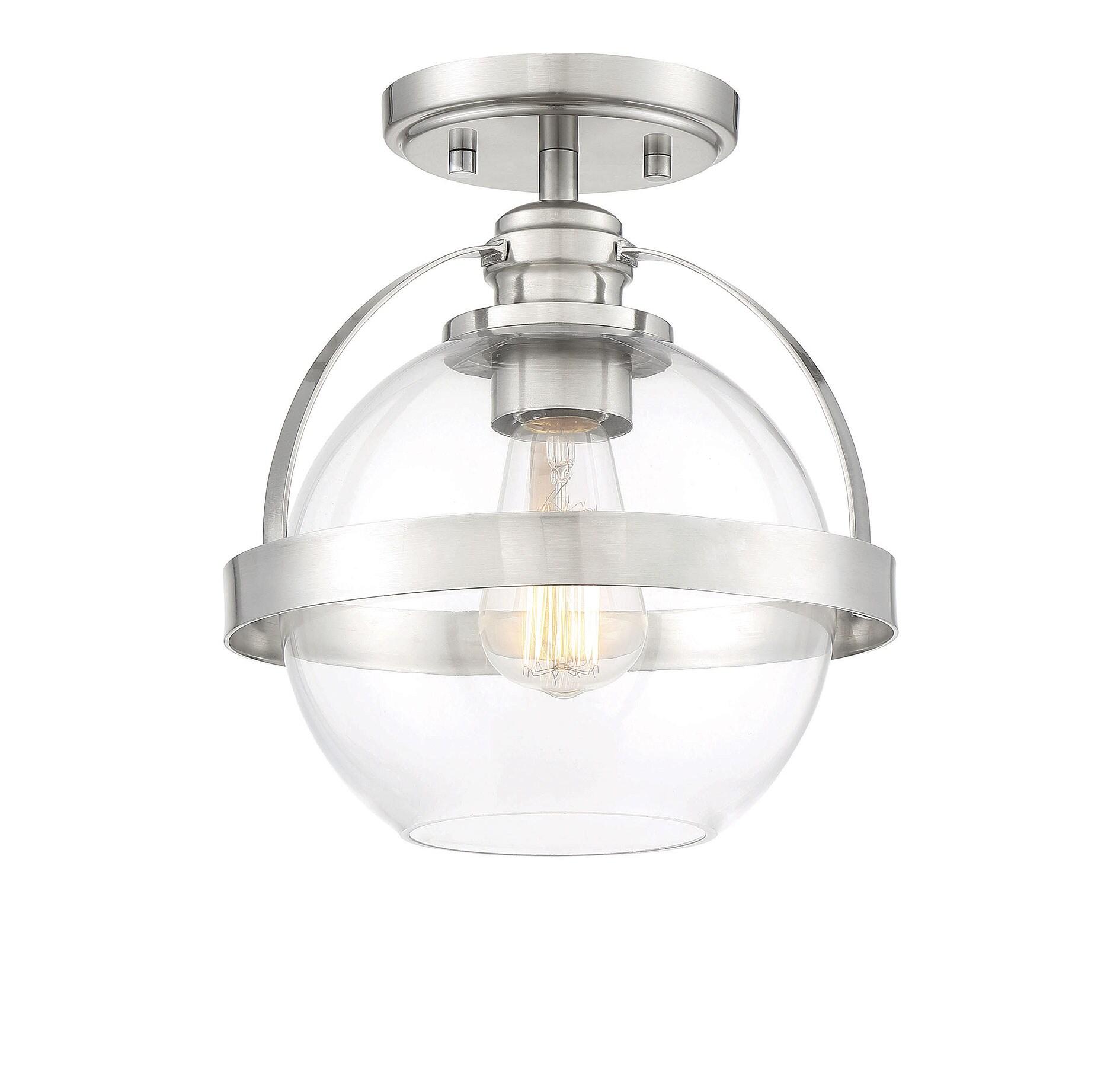 Longmeadow Glass Semi Flush Mount