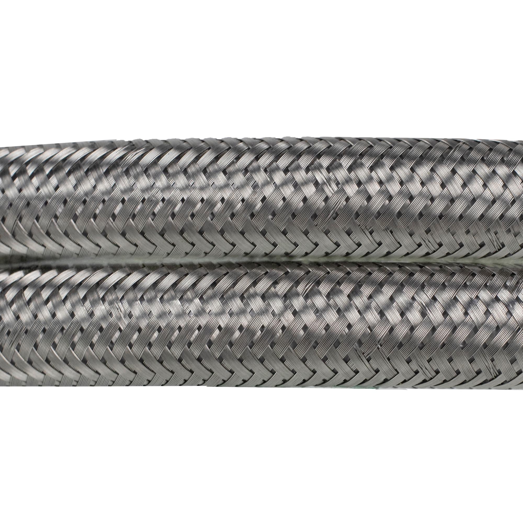 Certified Appliance Accessories® Braided Stainless Steel Water-Inlet Hose, 3/4 In. FGH x 3/4 In. MGH, 1 Ft. in Silver