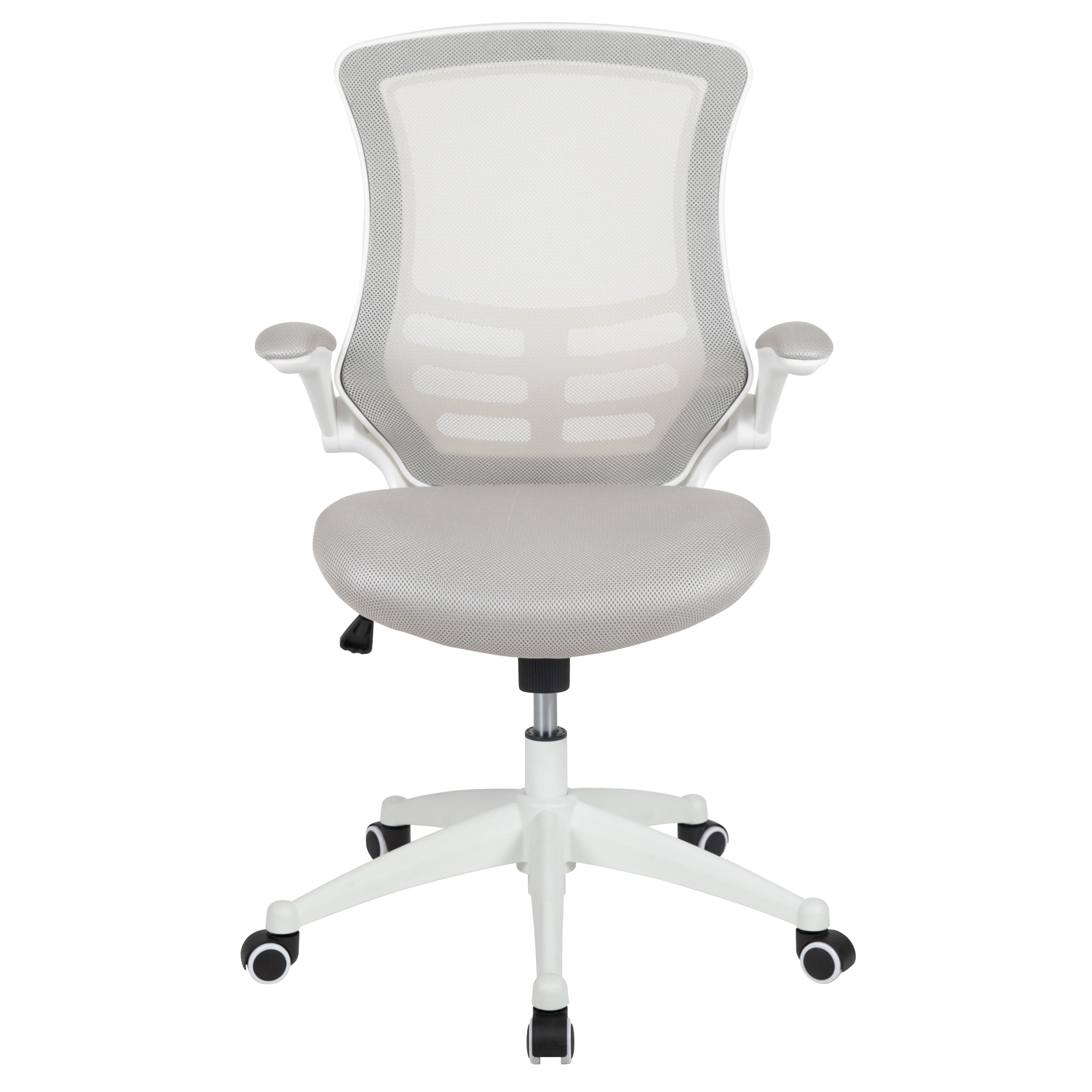 Jayetta Mid-Back Mesh Swivel Ergonomic Office Chair with Flip-Up Arms by Flash Furniture