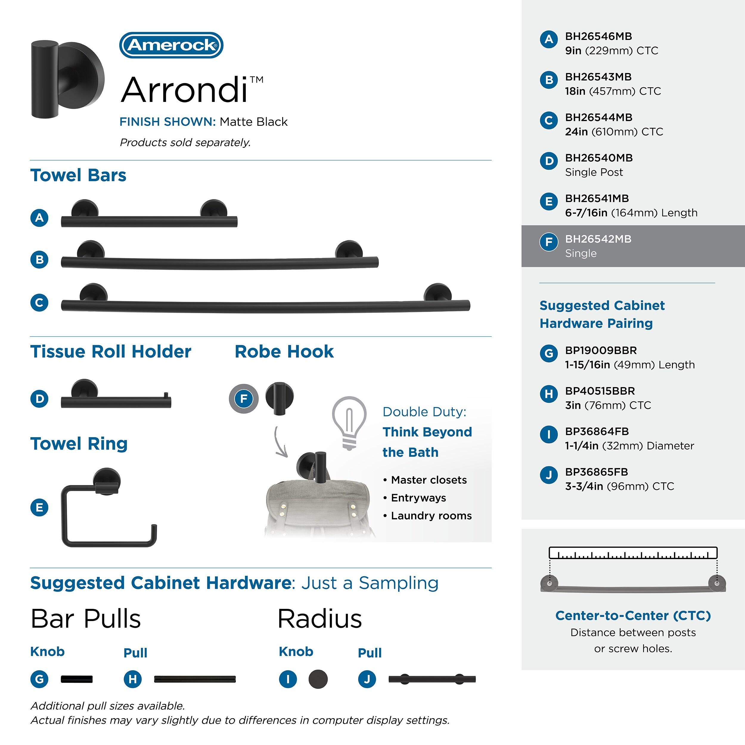 Arrondi™ Wall Mounted Robe Hook